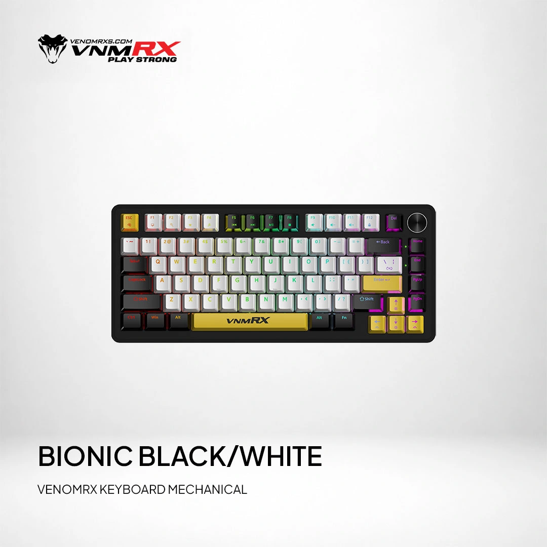 BIONIC 75% WIRED MECHANICAL KEYBOARD BLACK/WHITE