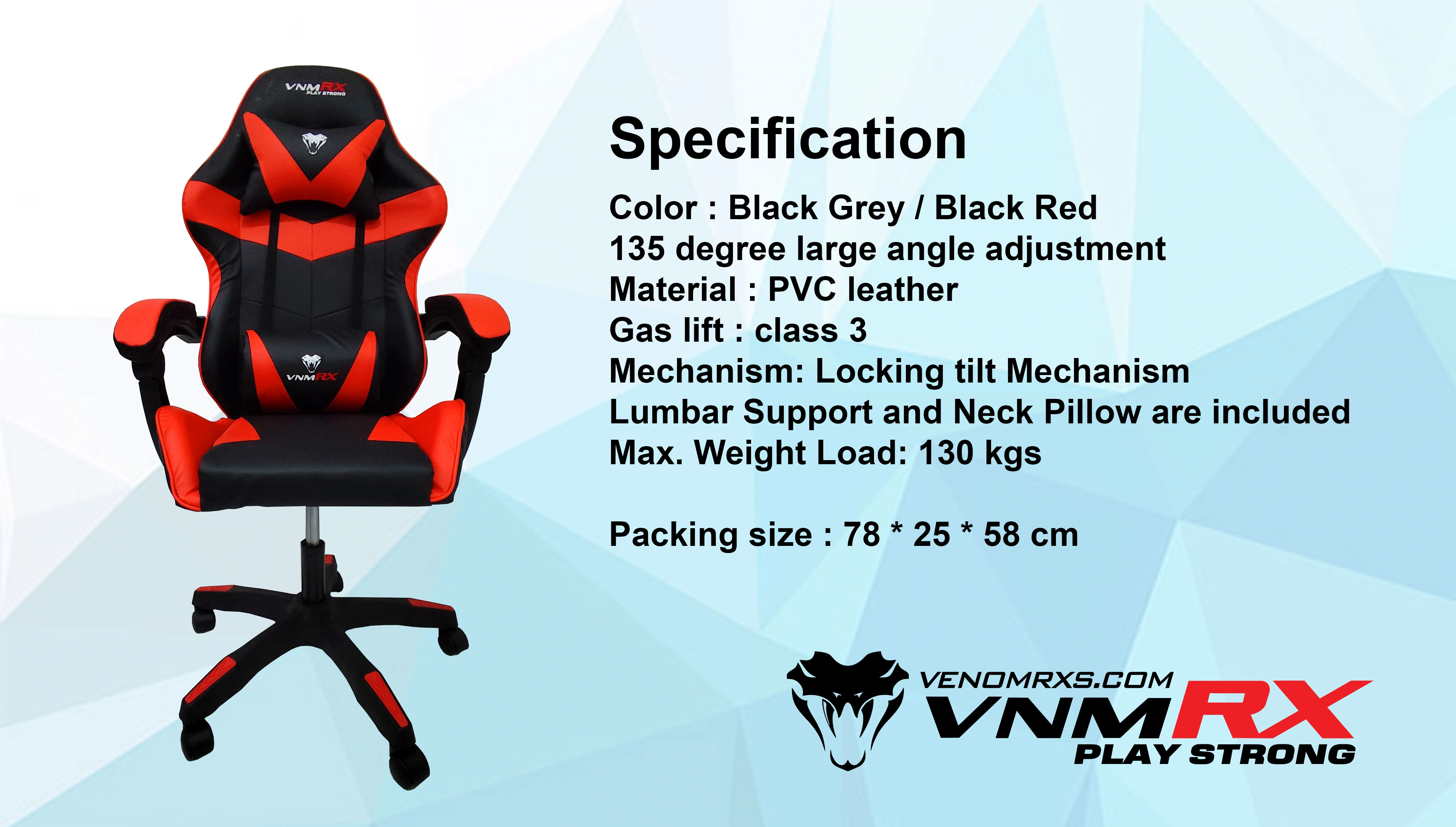 NOBU GAMING CHAIR BLACK/GREY
