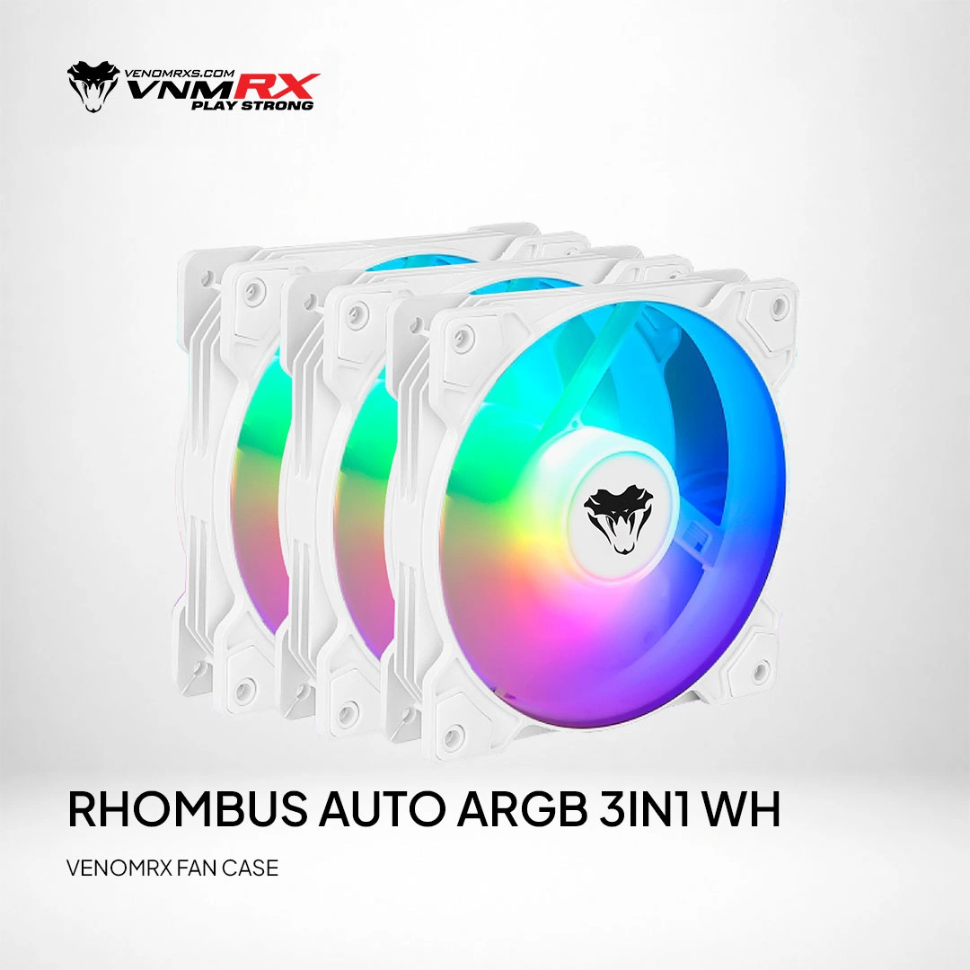 RHOMBUS AUTO ARGB FAN CASE 3IN1 WHITE