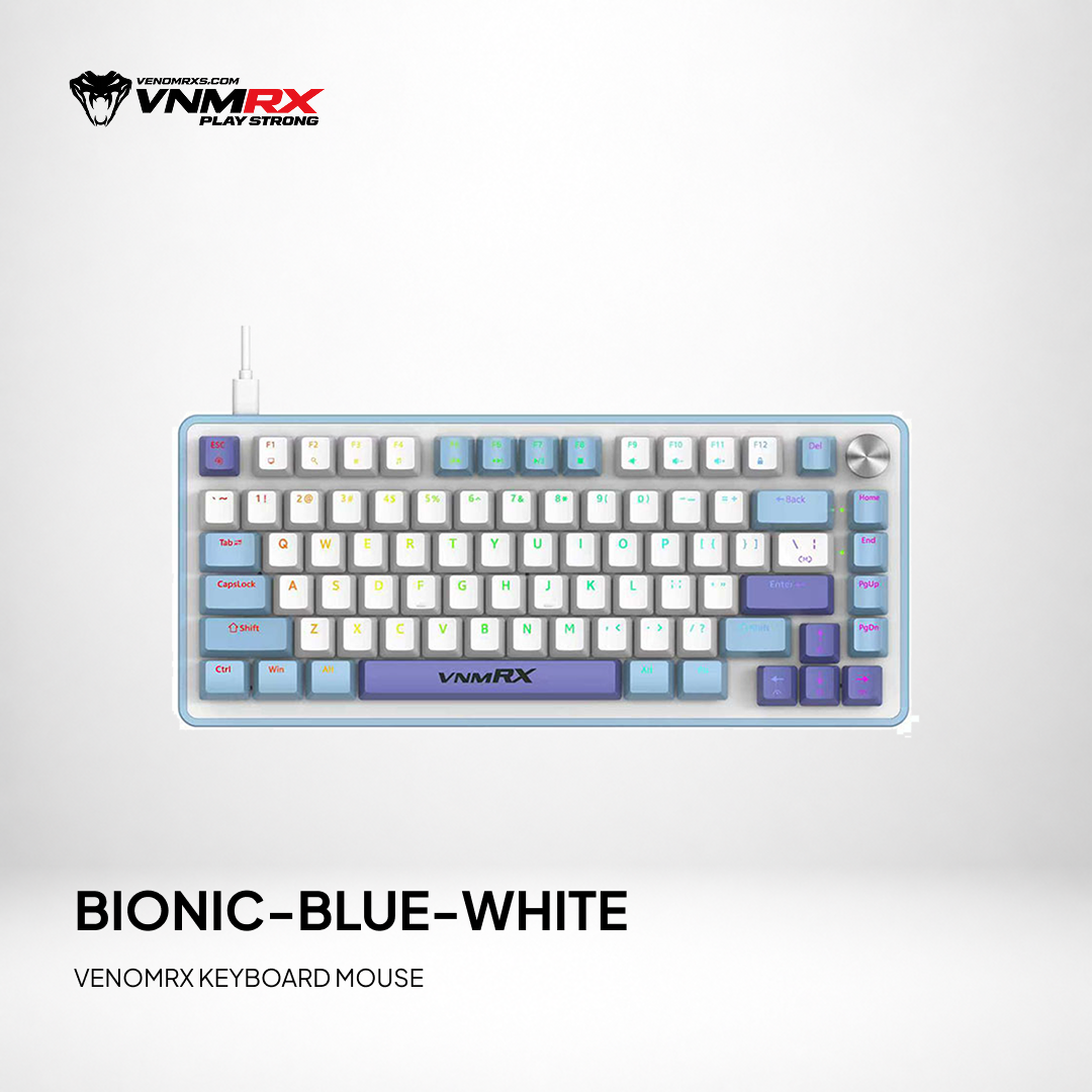 BIONIC 75% WIRED MECHANICAL KEYBOARD BLUE/WHITE