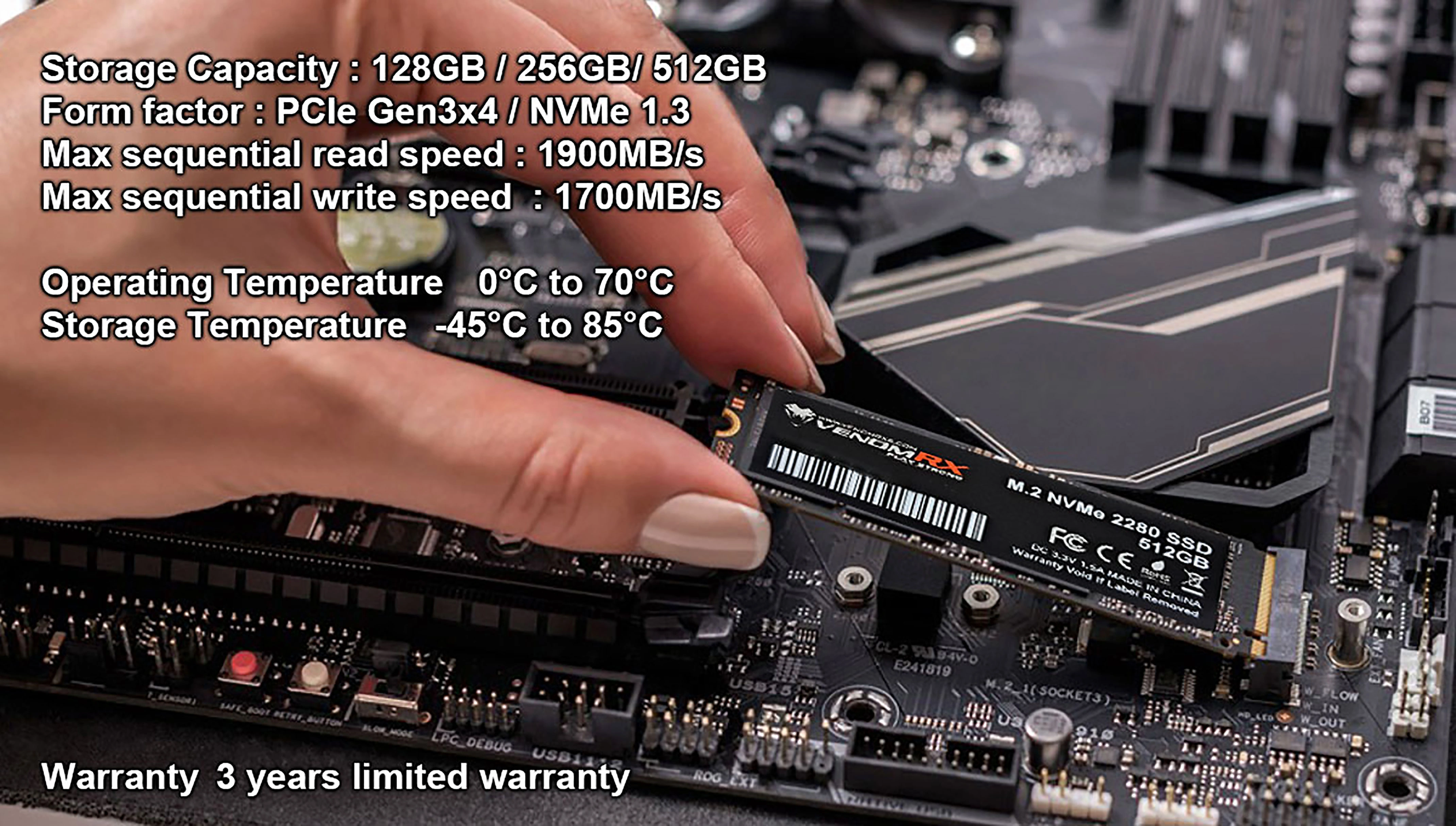 M.2 NVME 2280 SSD 256GB