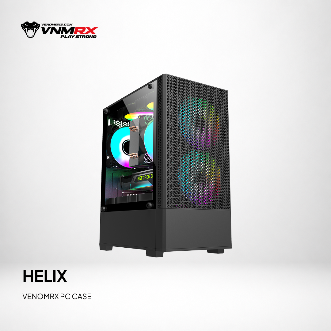 HELIX M-ATX CASE INCLUDE 2 FAN ARGB