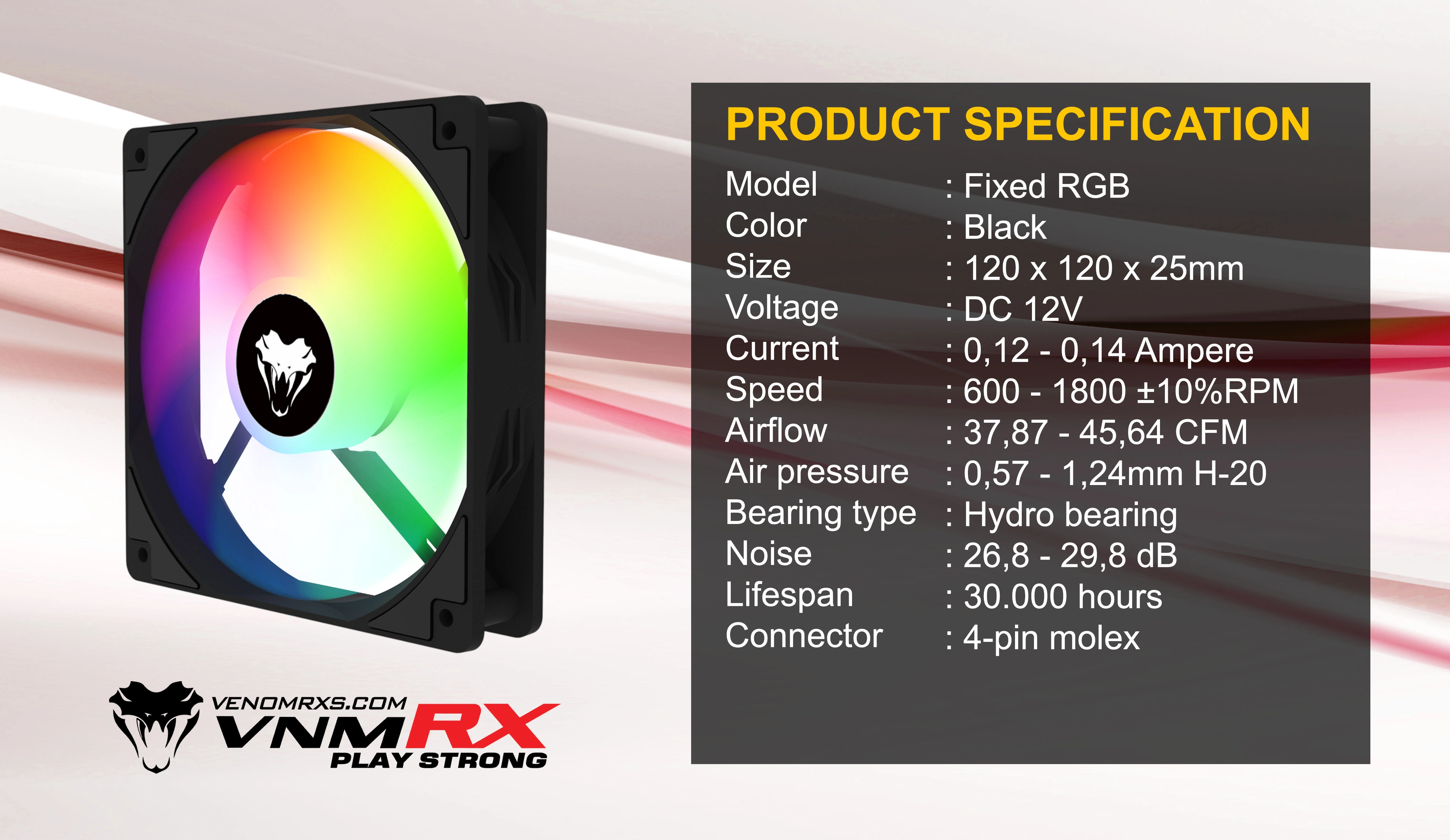 NIJI FIXED RGB FAN CASE BLACK