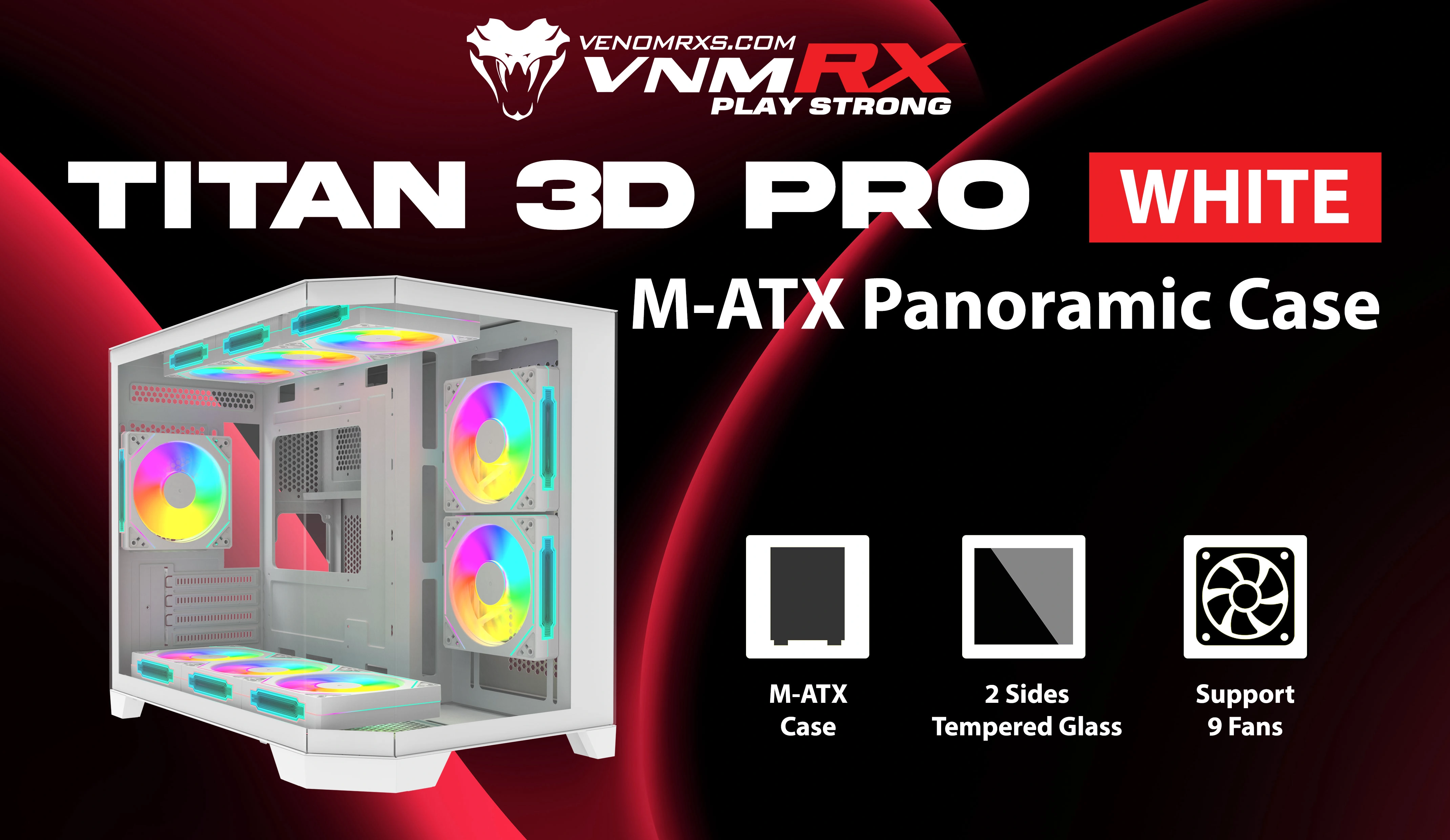 TITAN 3D PRO WHITE M-ATX CASE