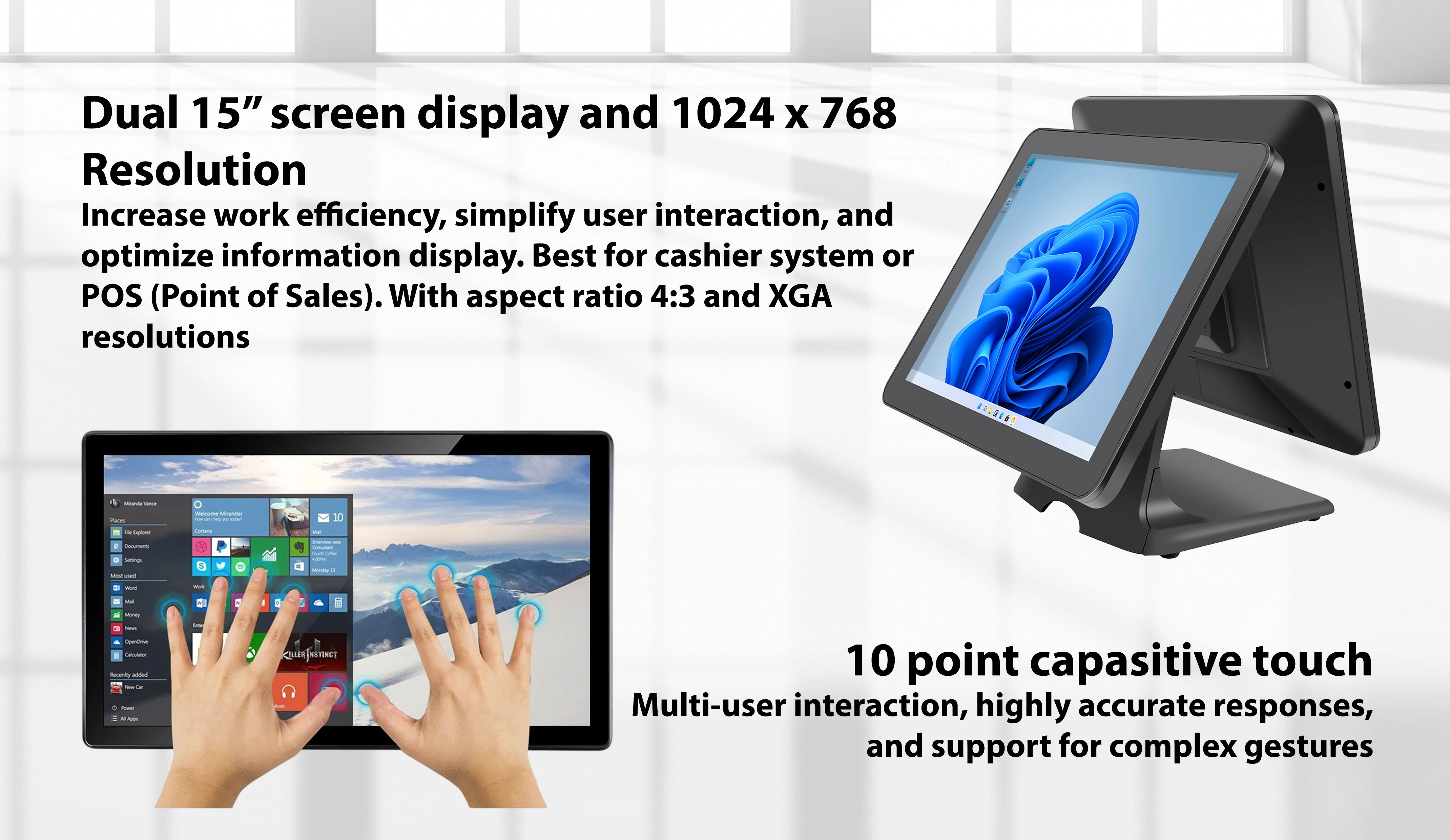 DUAL TOUCHSCREEN MONITOR 15" SV15DUAL
