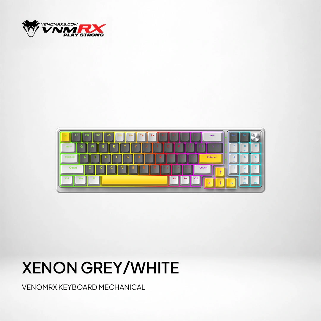 XENON 78% WIRED MECHANICAL KEYBOARD GREY/WHITE