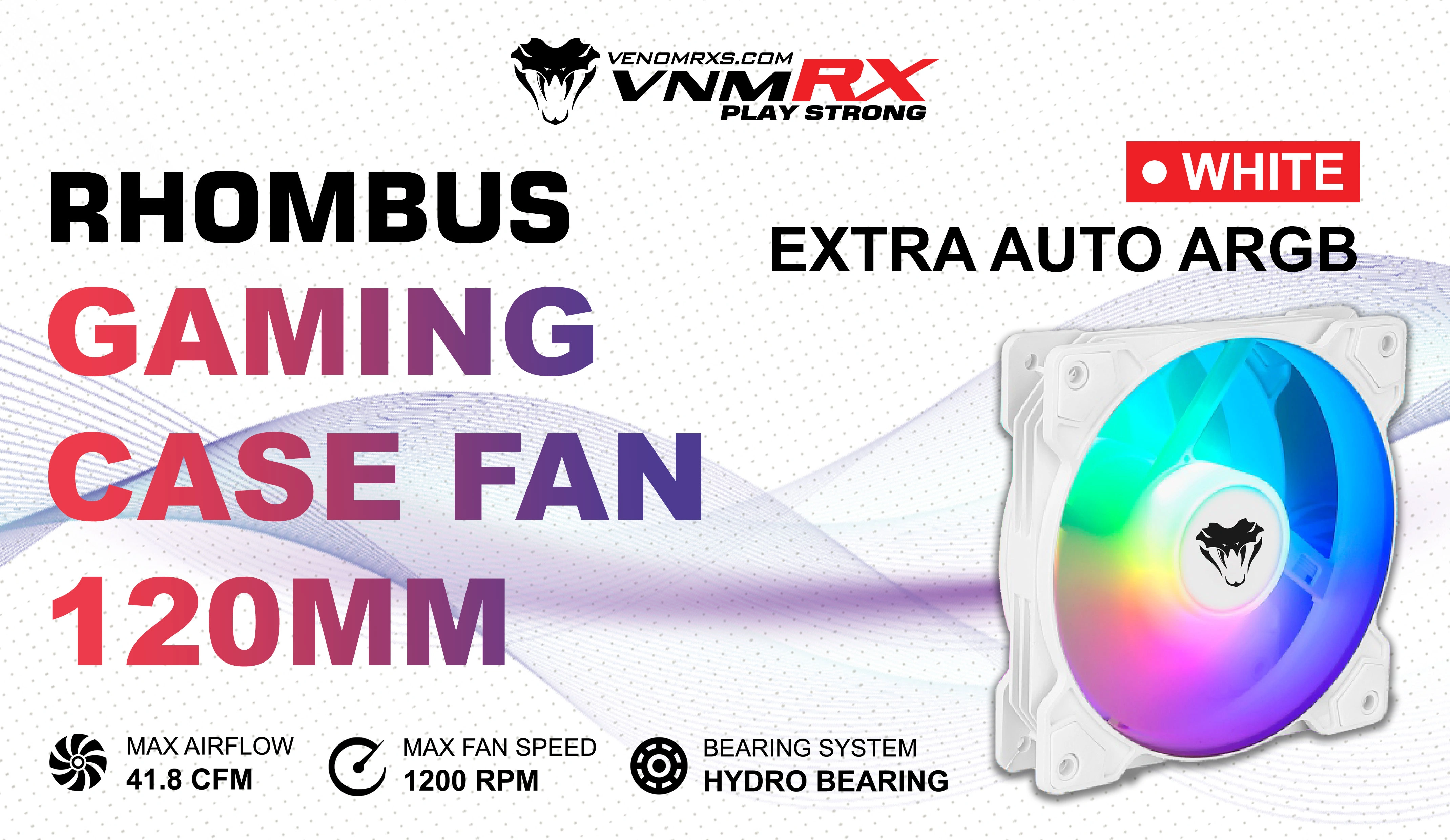 RHOMBUS EXTRA AUTO ARGB FAN CASE WHITE