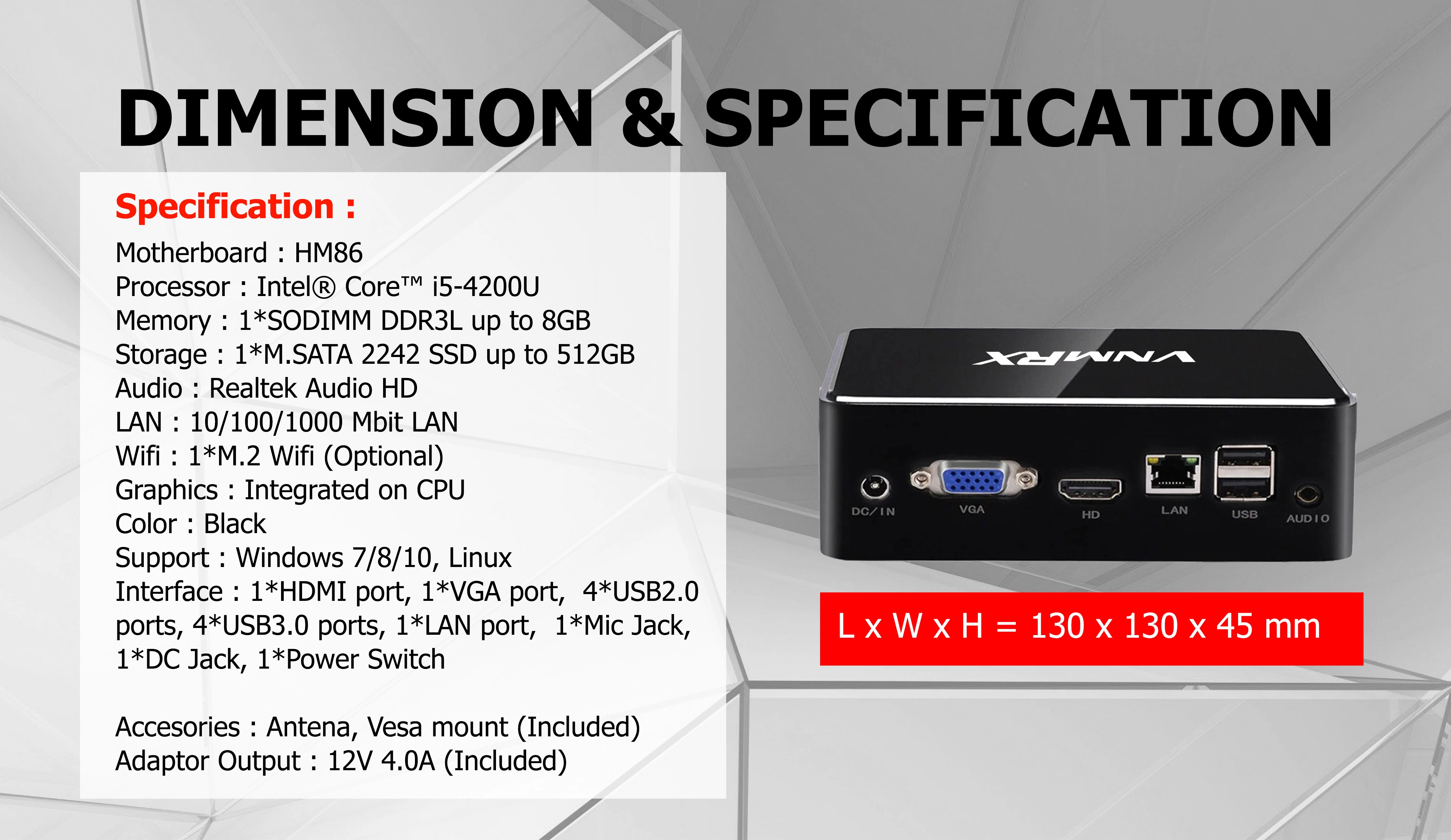 MINI PC i5 BLACK