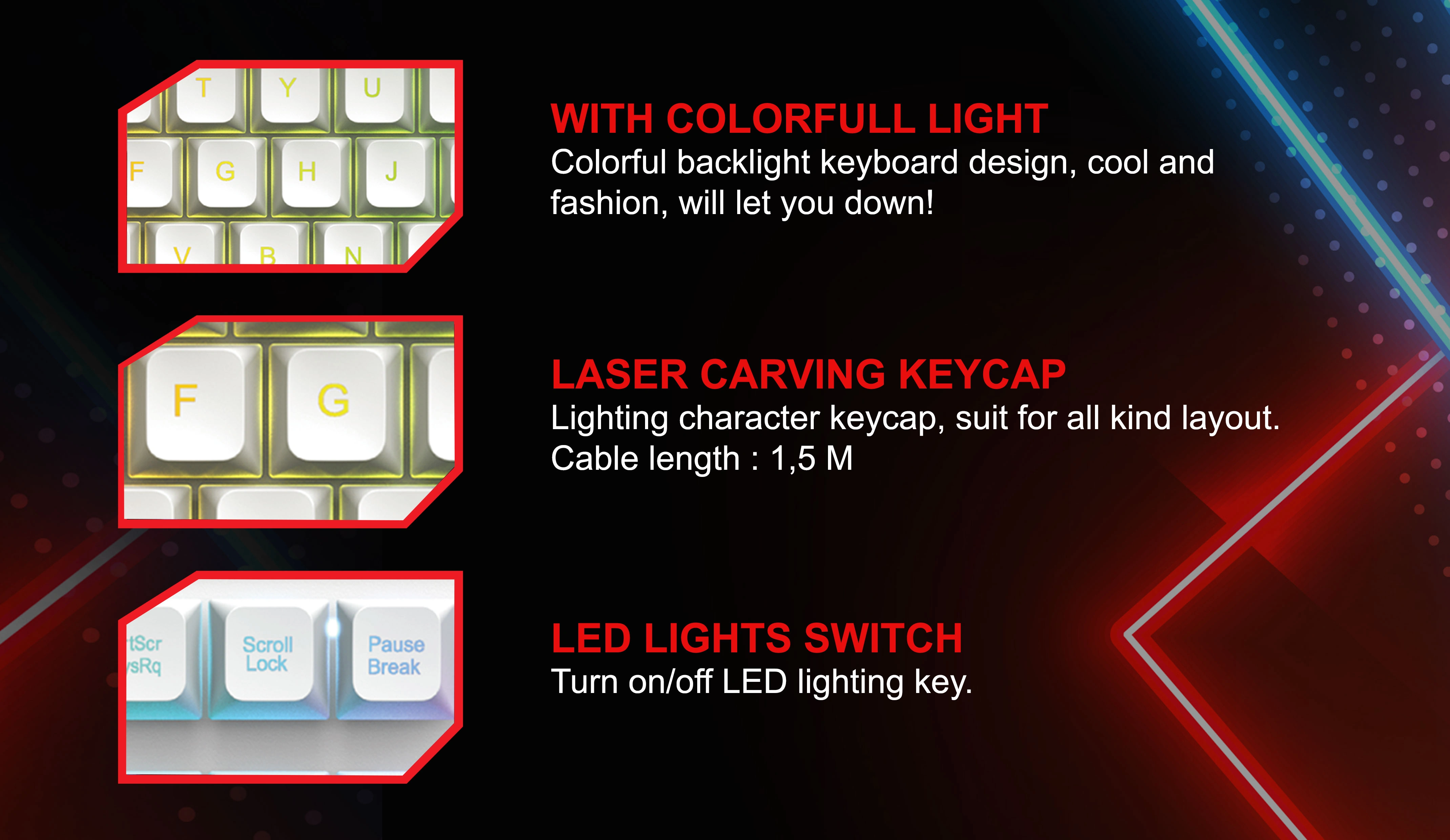 KUJATA KEYBOARD COMBO GAMING WHITE