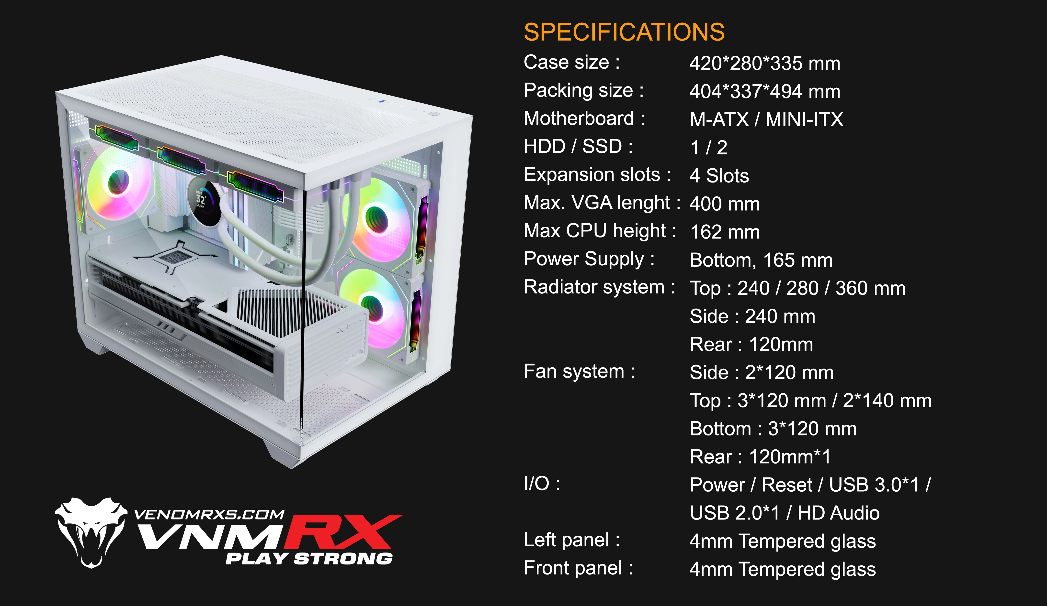 DAEMON S8 WHITE M-ATX CASE