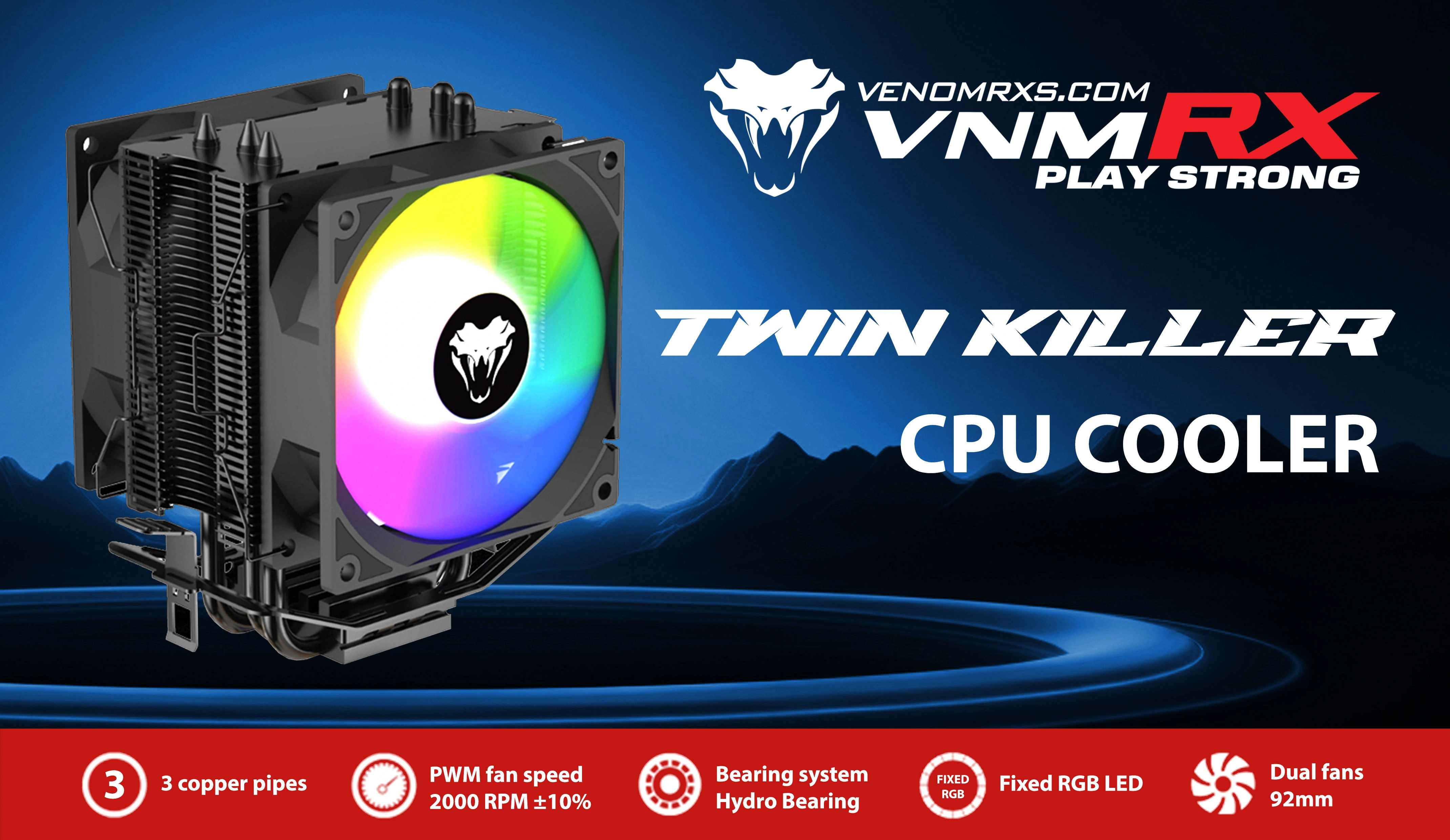 TWIN KILLER CPU COOLER DUAL FAN