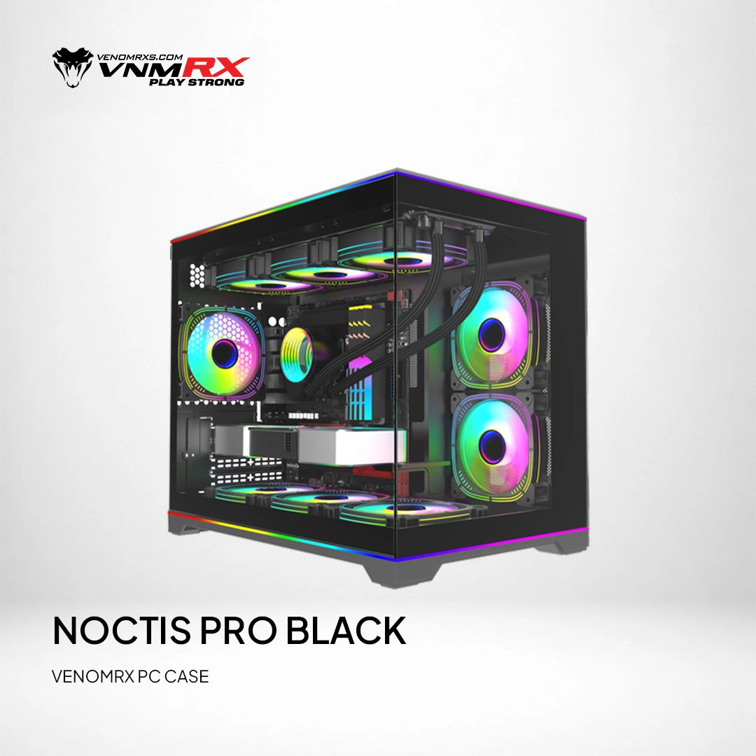 NOCTIS PRO BLACK M-ATX CASE TWIN ARGB LED BAR