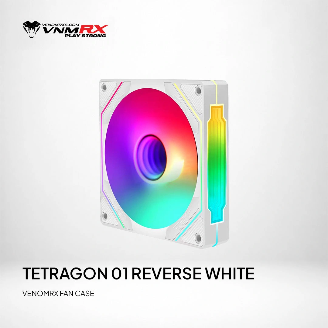 TETRAGON 01 ARGB REVERSE AIRFLOW FAN CASE WHITE