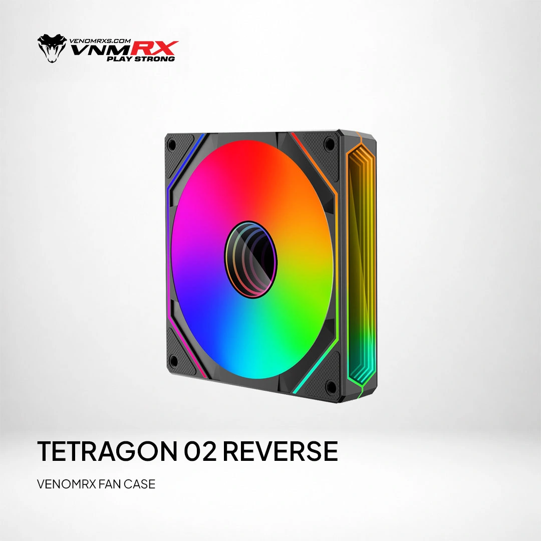 TETRAGON 02 ARGB REVERSE AIRFLOW FAN CASE BLACK