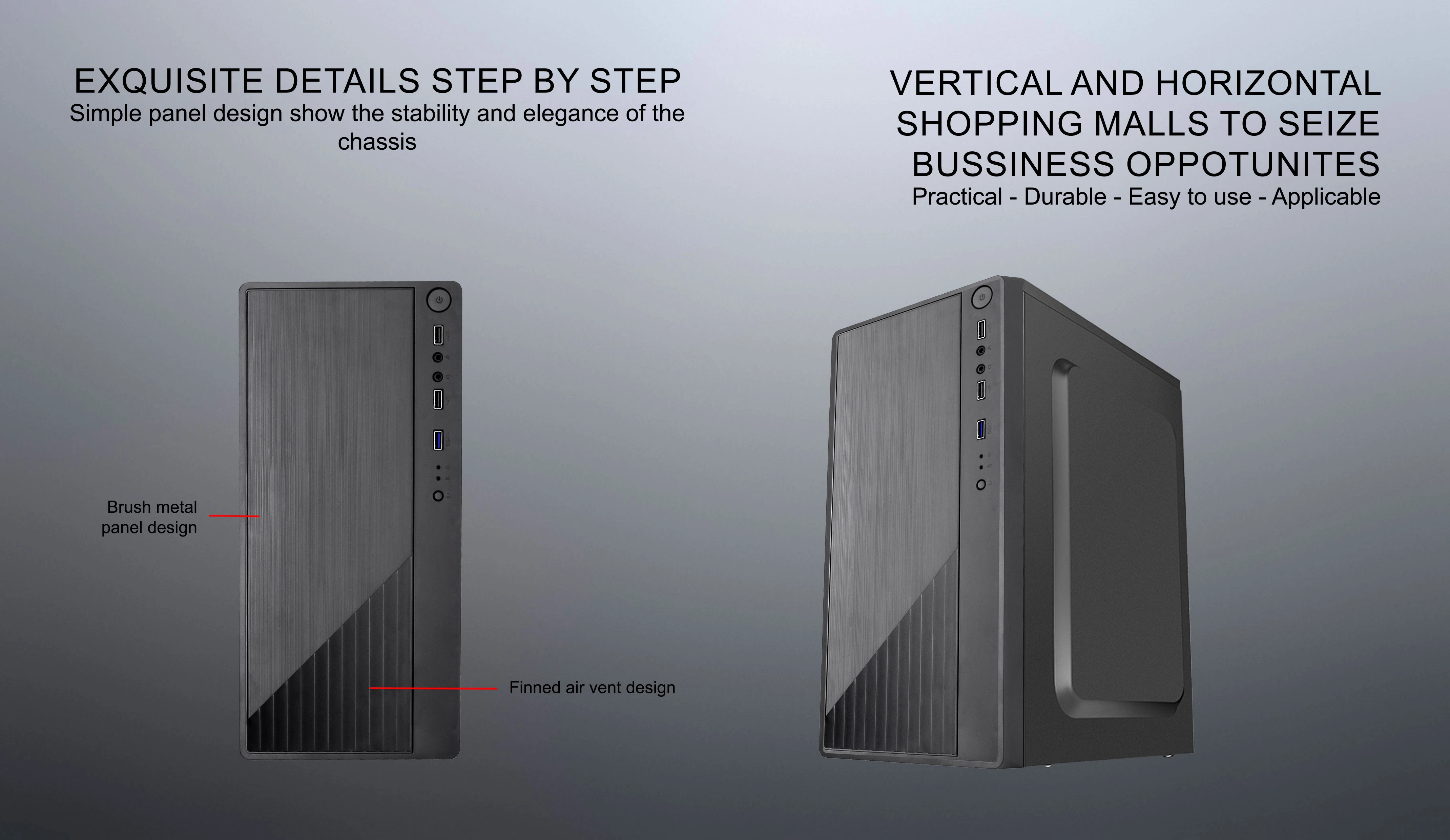 DURIEL M-ATX CASE INCLUDE PSU POWERCORE 500