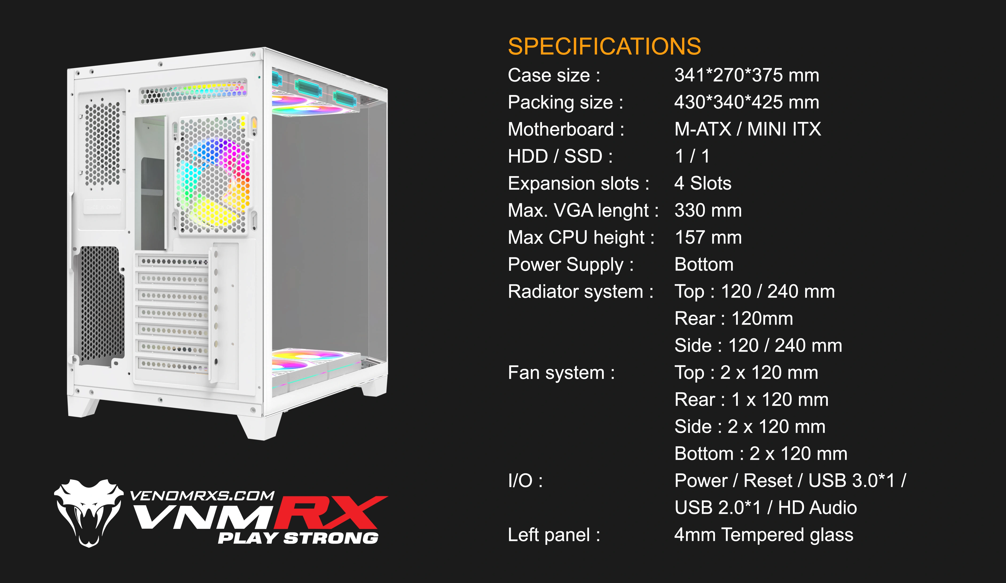 TITAN 3D MINI BLACK M-ATX CASE