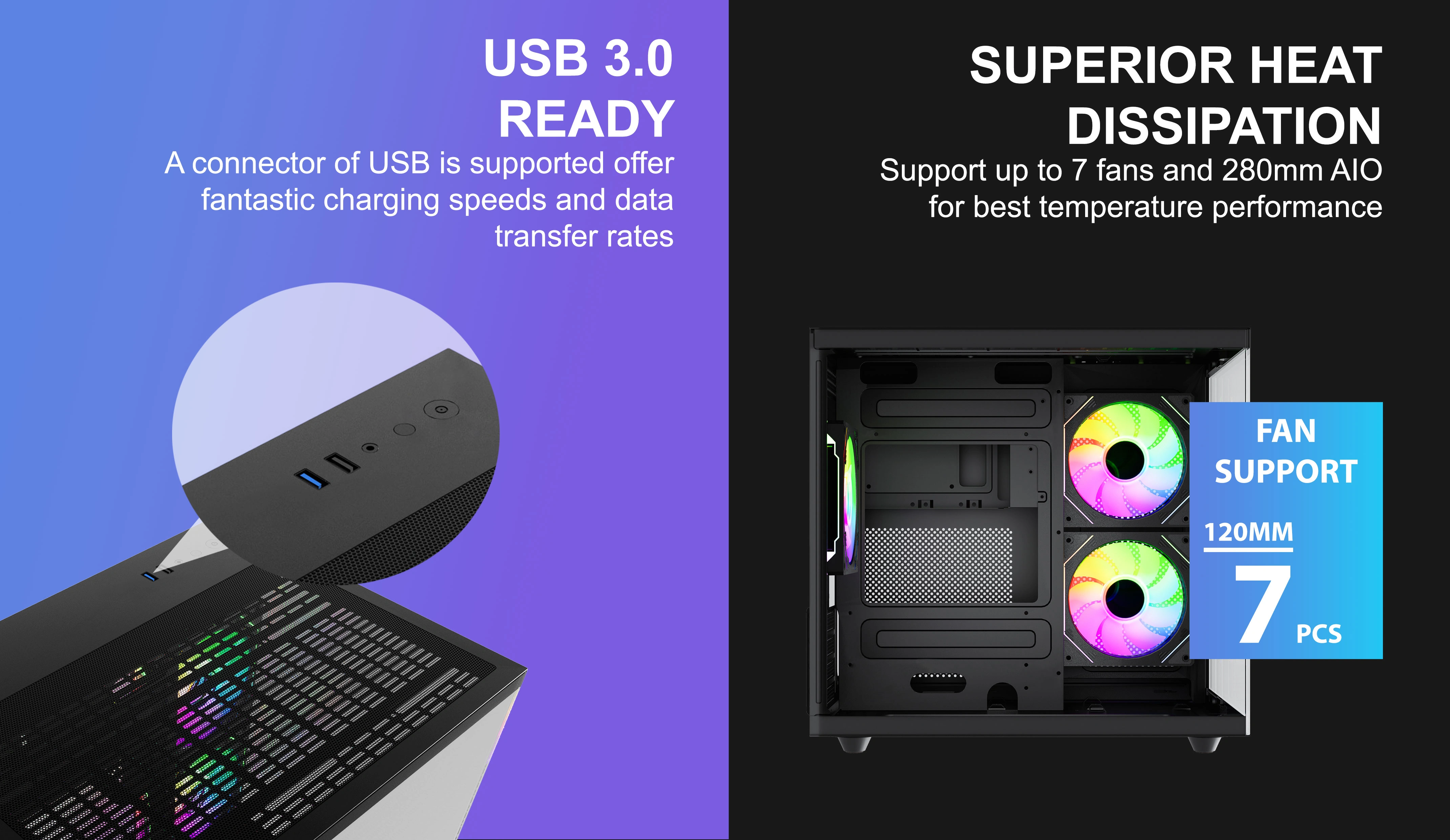 DAEMON S6 BLACK M-ATX CASE