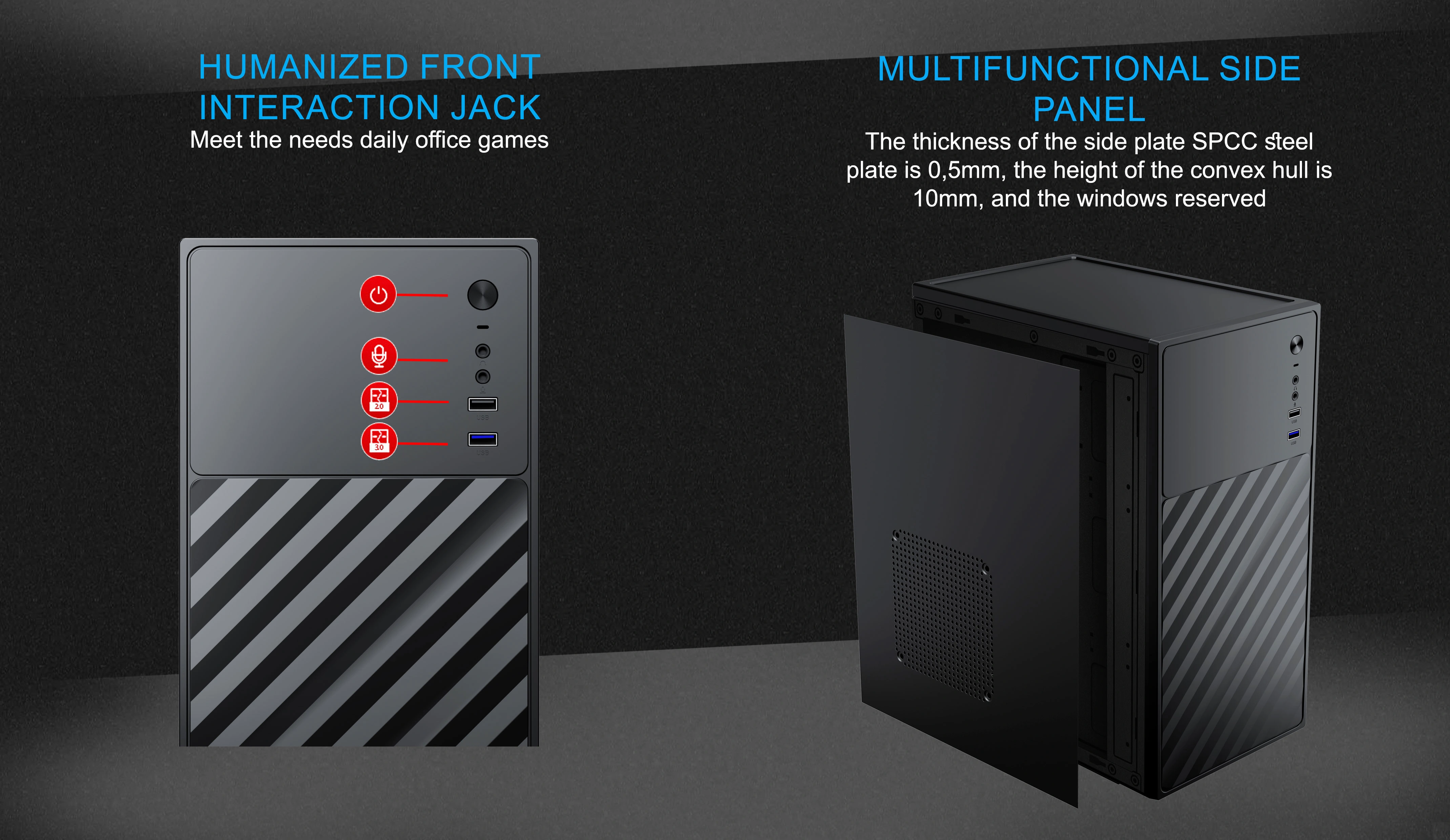 RIPPER M-ATX CASE INCLUDE PSU POWERCORE 500