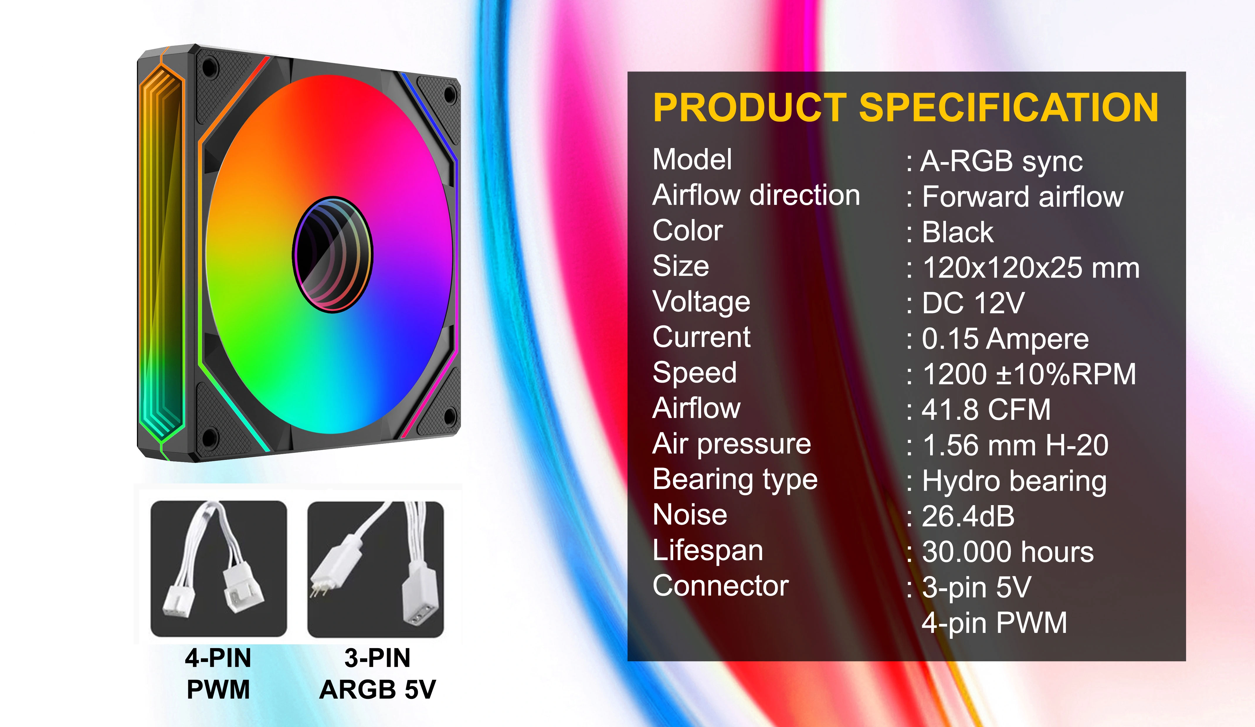 TETRAGON 02 ARGB FORWARD AIRFLOW FAN CASE BLACK
