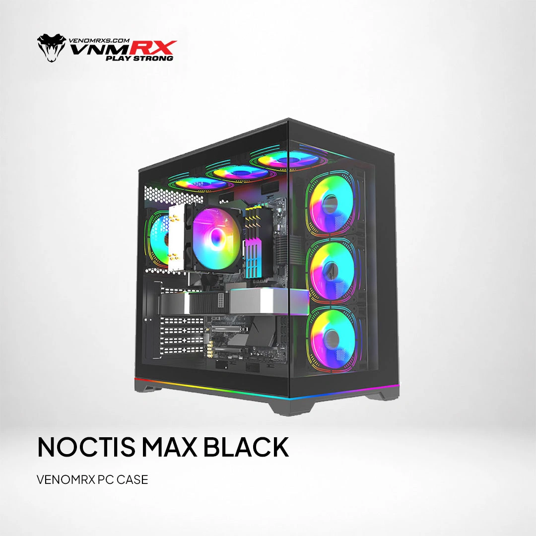NOCTIS MAX BLACK ATX CASE TWIN ARGB LED BAR