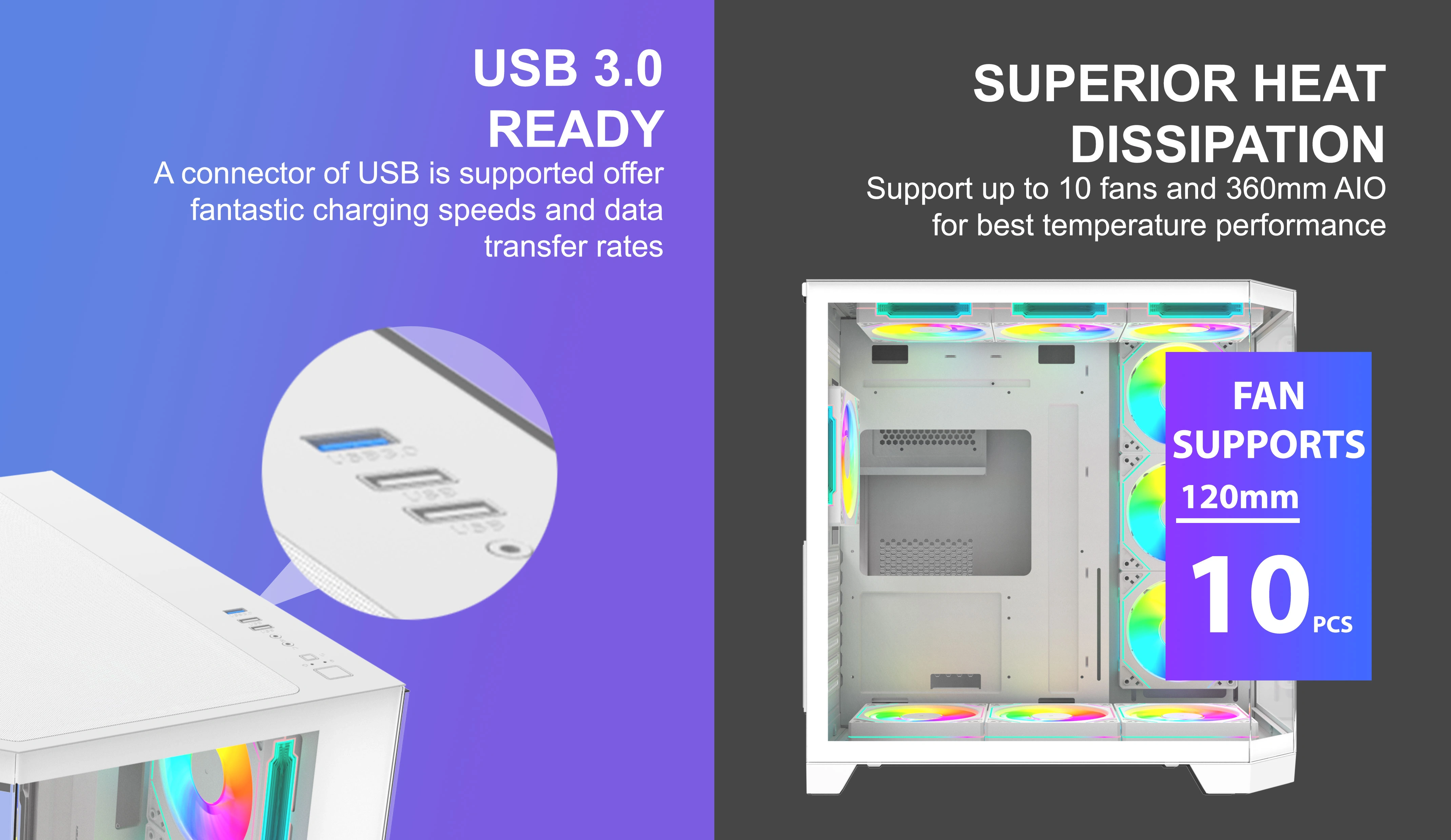 TITAN 3D MAX WHITE ATX CASE