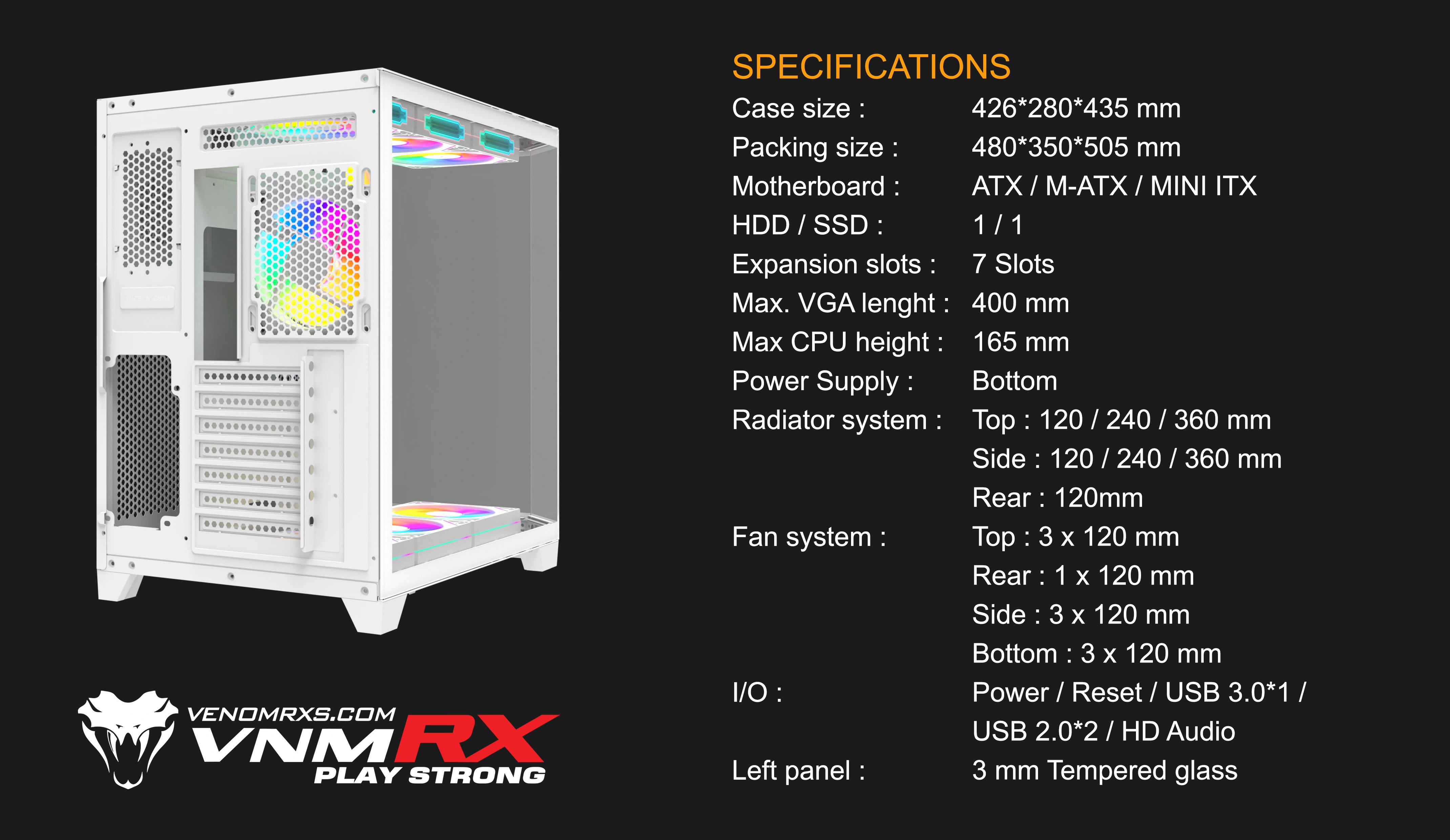TITAN 3D MAX WHITE ATX CASE