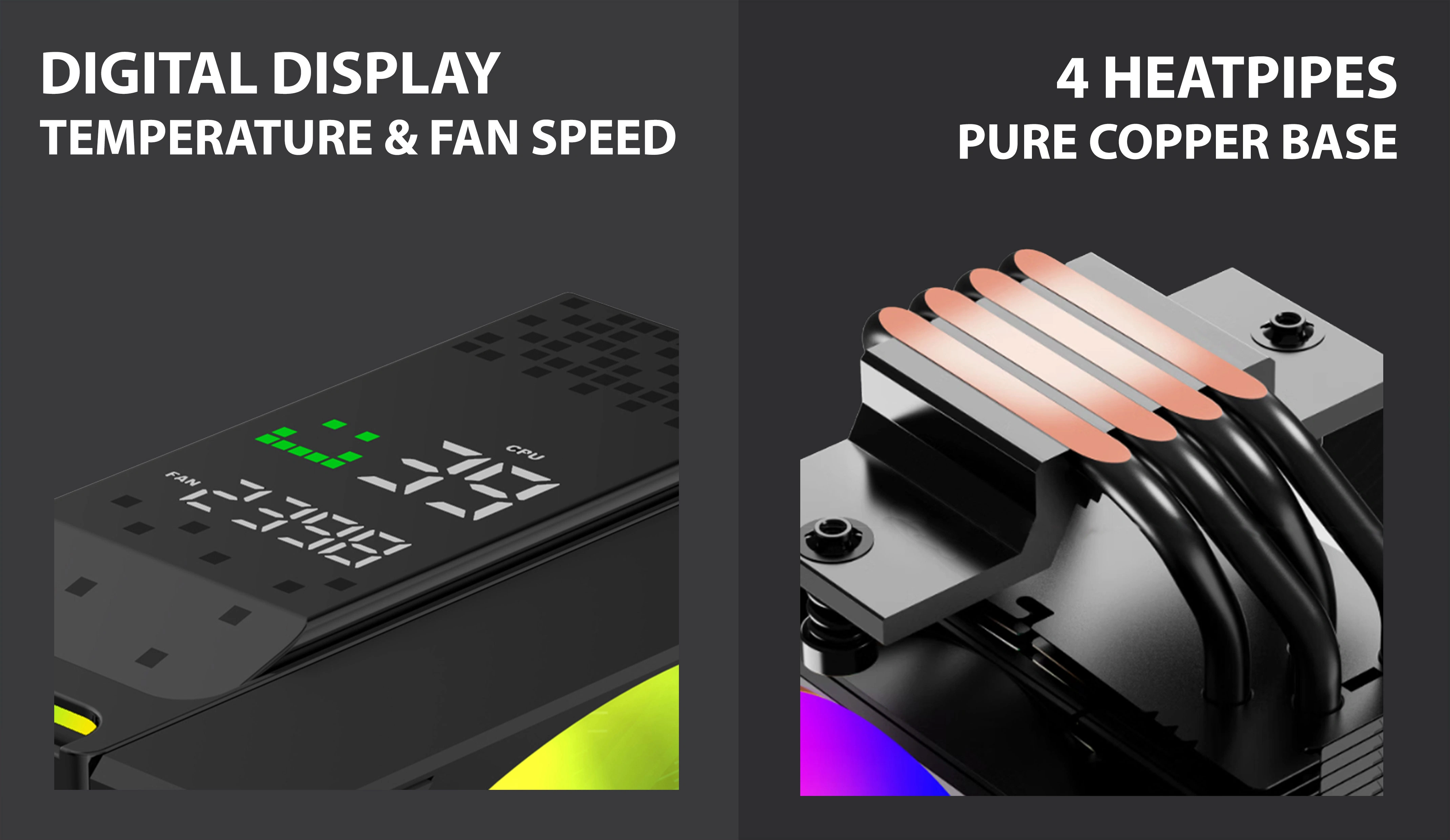 DIGITAL NEXUS CPU COOLER WITH DIGITAL LED DISPLAY