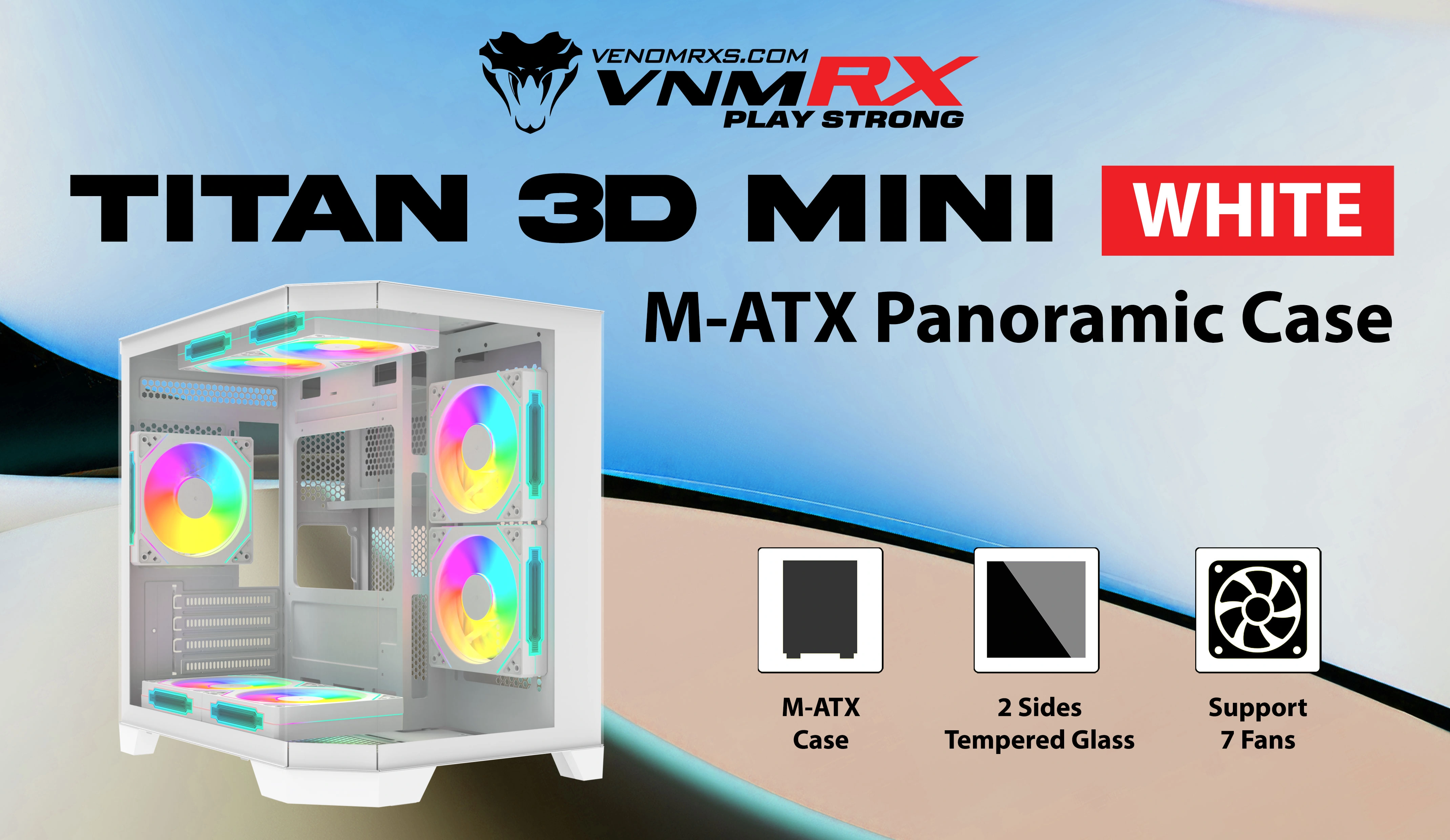 TITAN 3D MINI BLACK M-ATX CASE