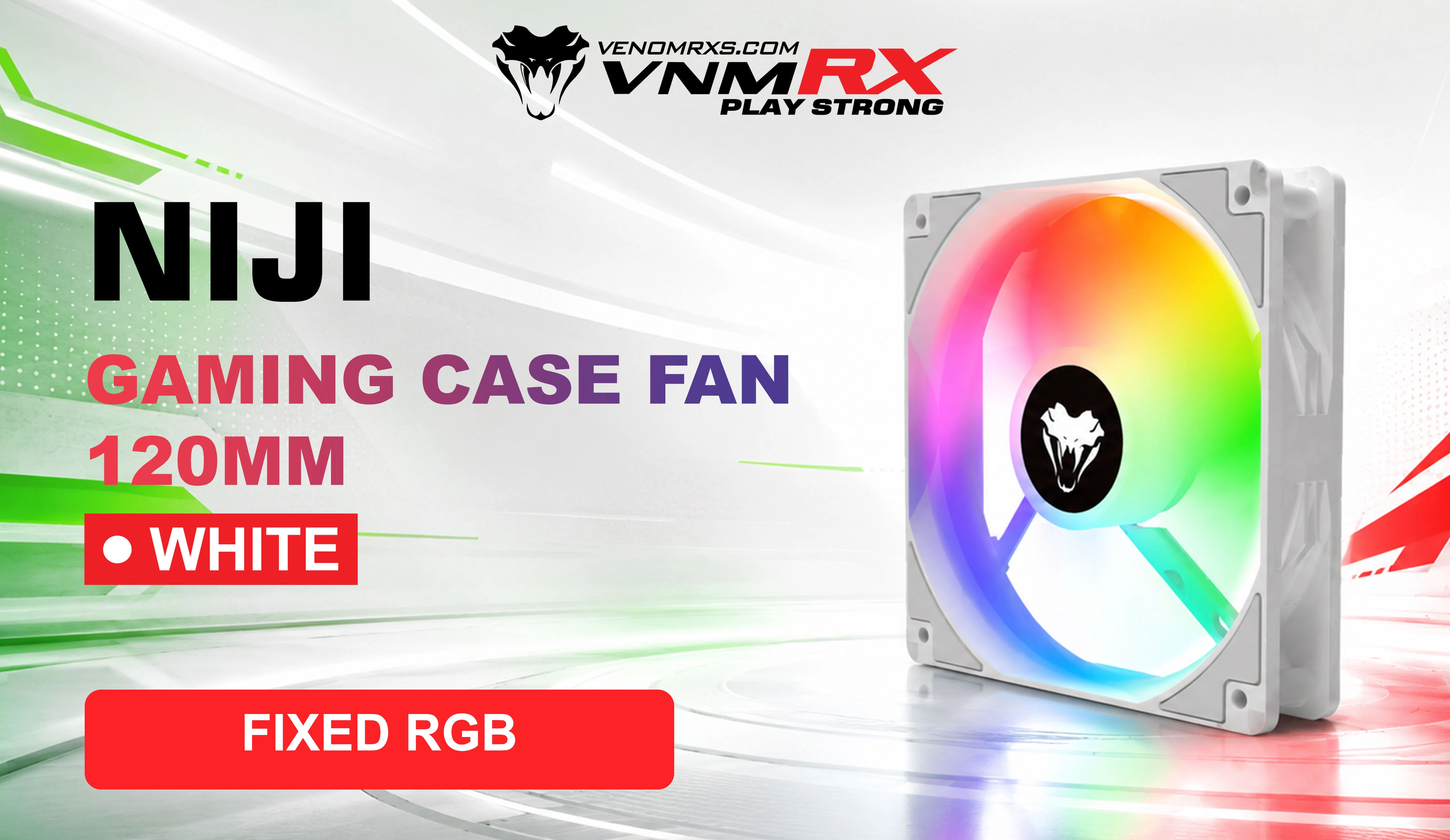 NIJI FIXED RGB FAN CASE WHITE