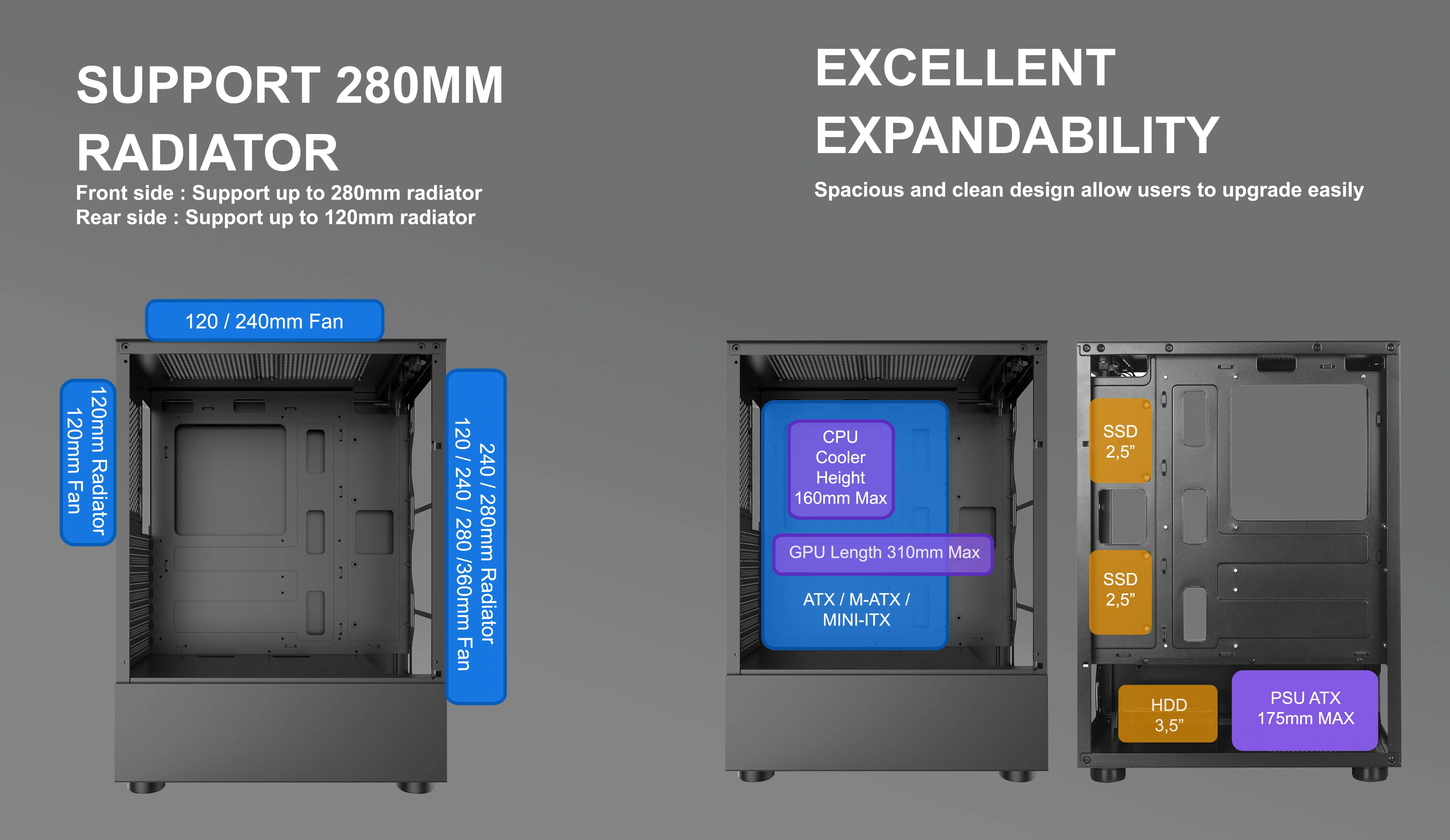 ROCKSTAR ATX CASE INCLUDE 3 FAN ARGB