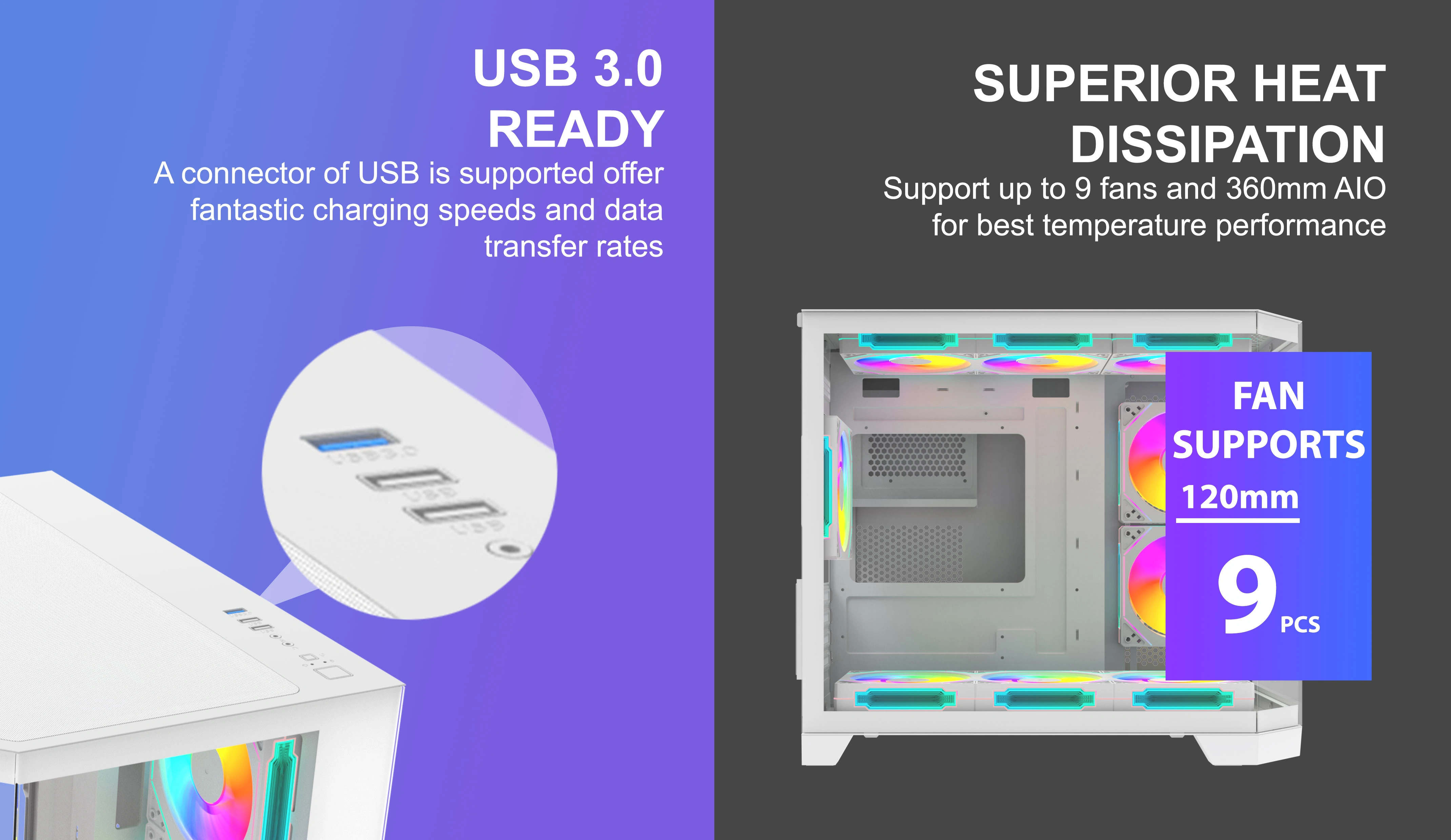 TITAN 3D PRO WHITE M-ATX CASE