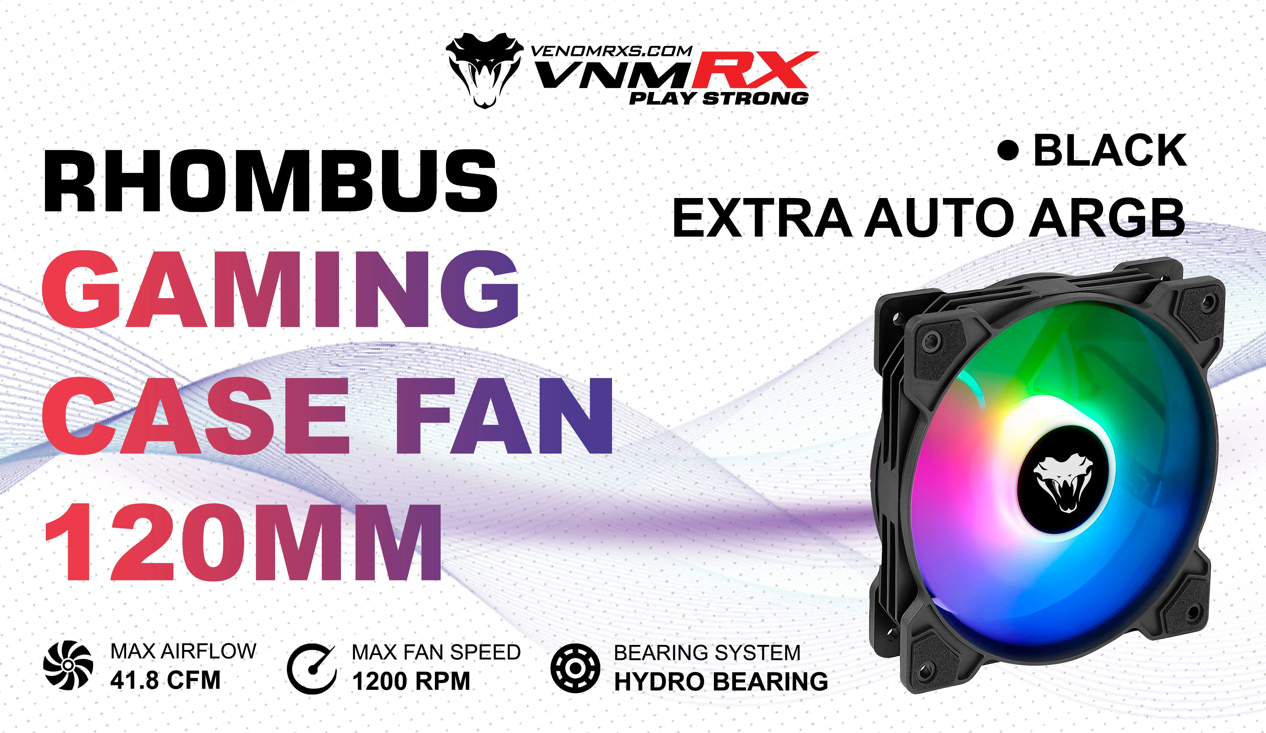 RHOMBUS EXTRA AUTO ARGB FAN CASE BLACK