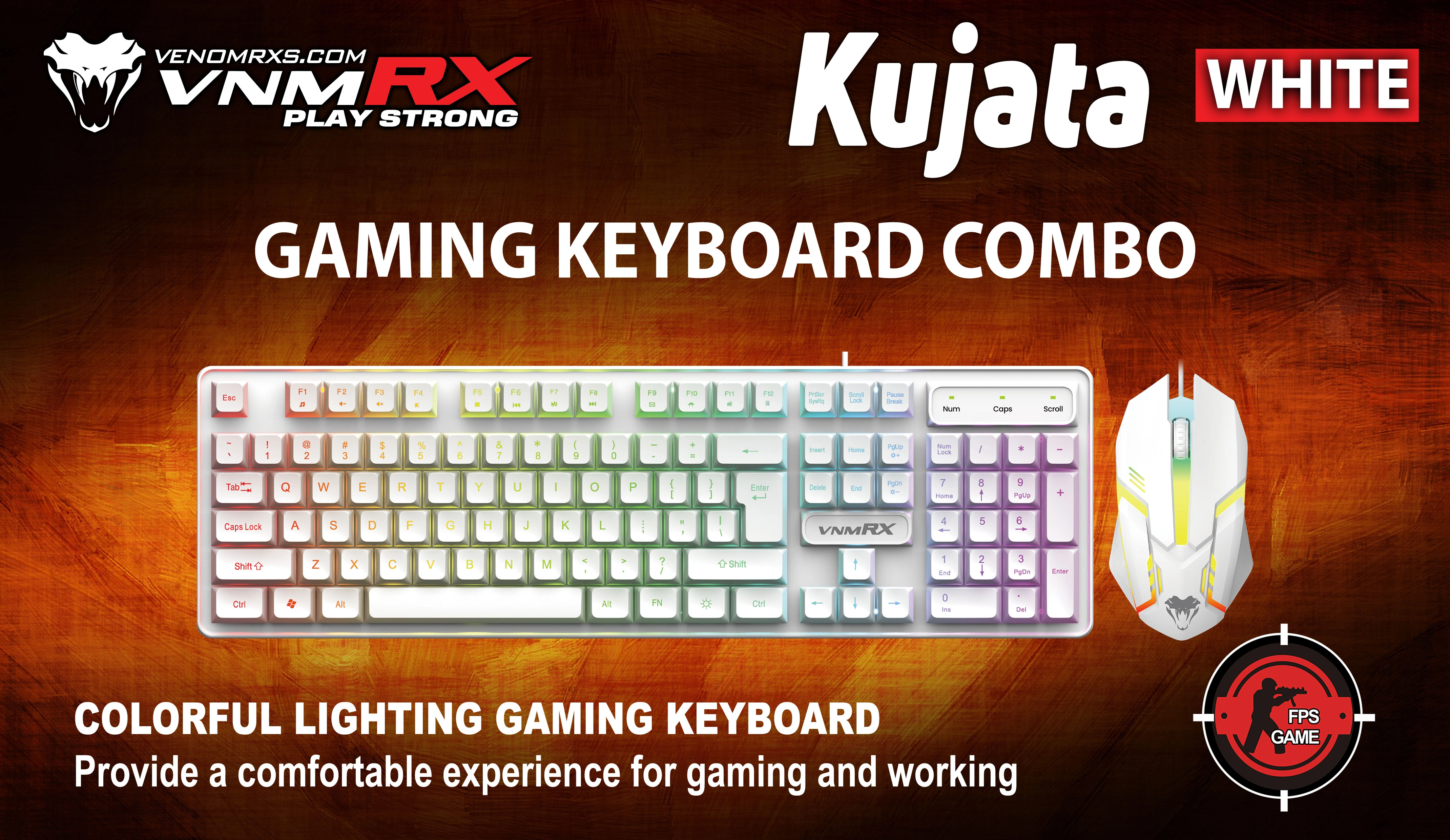 KUJATA KEYBOARD COMBO GAMING WHITE