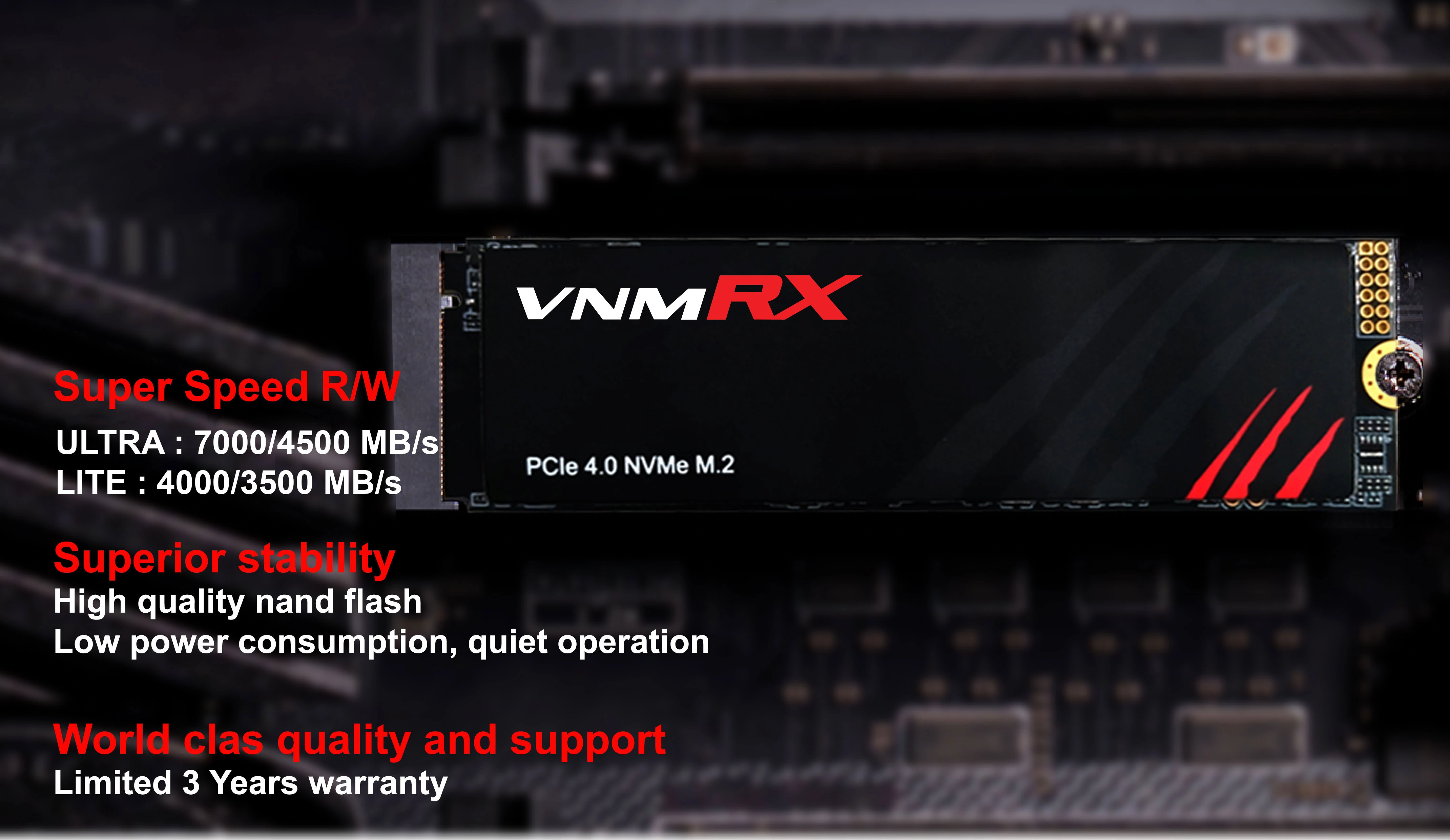 M.2 NVME GEN4 2280 SSD 512GB - LITE
