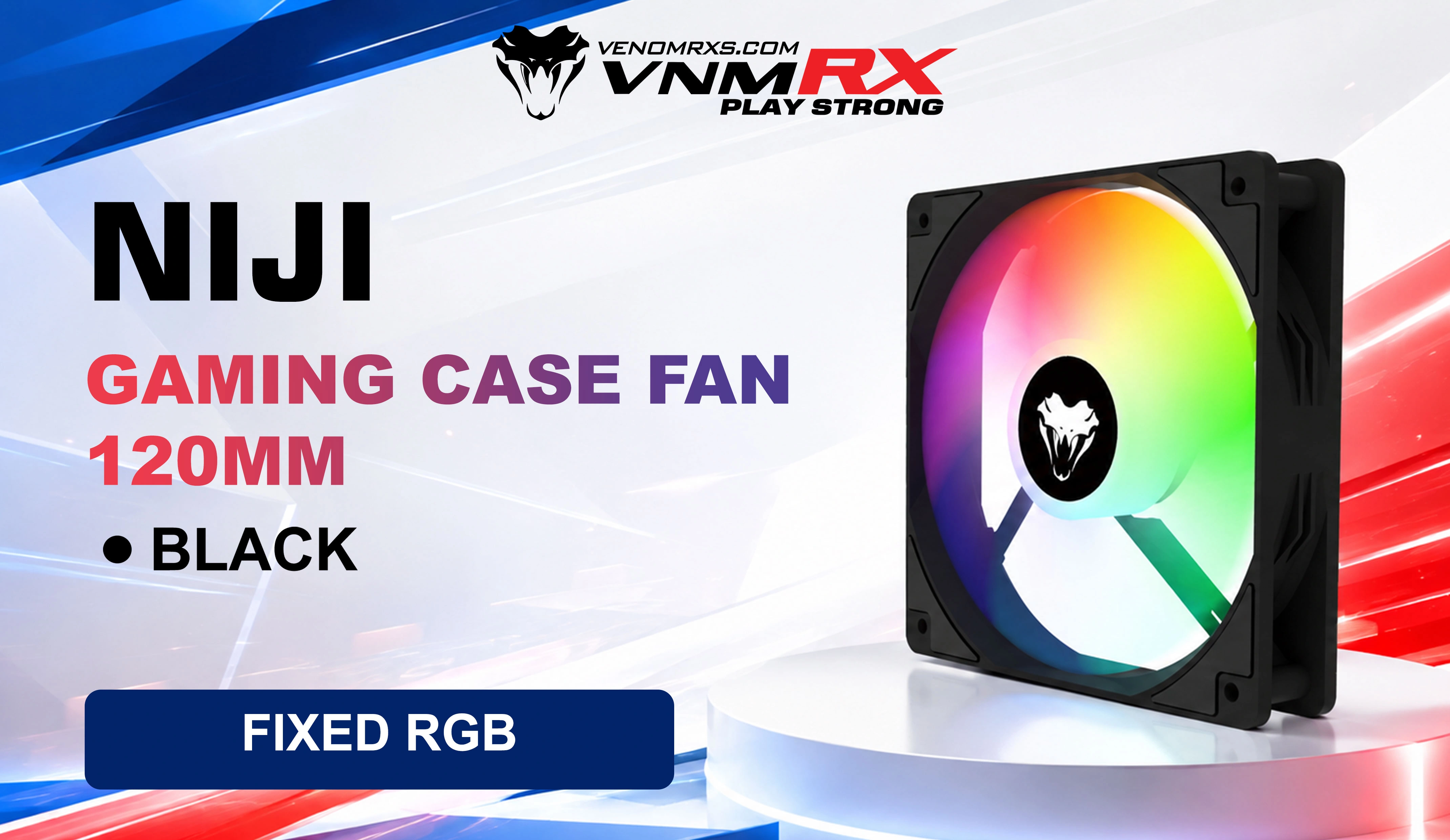 NIJI FIXED RGB FAN CASE BLACK