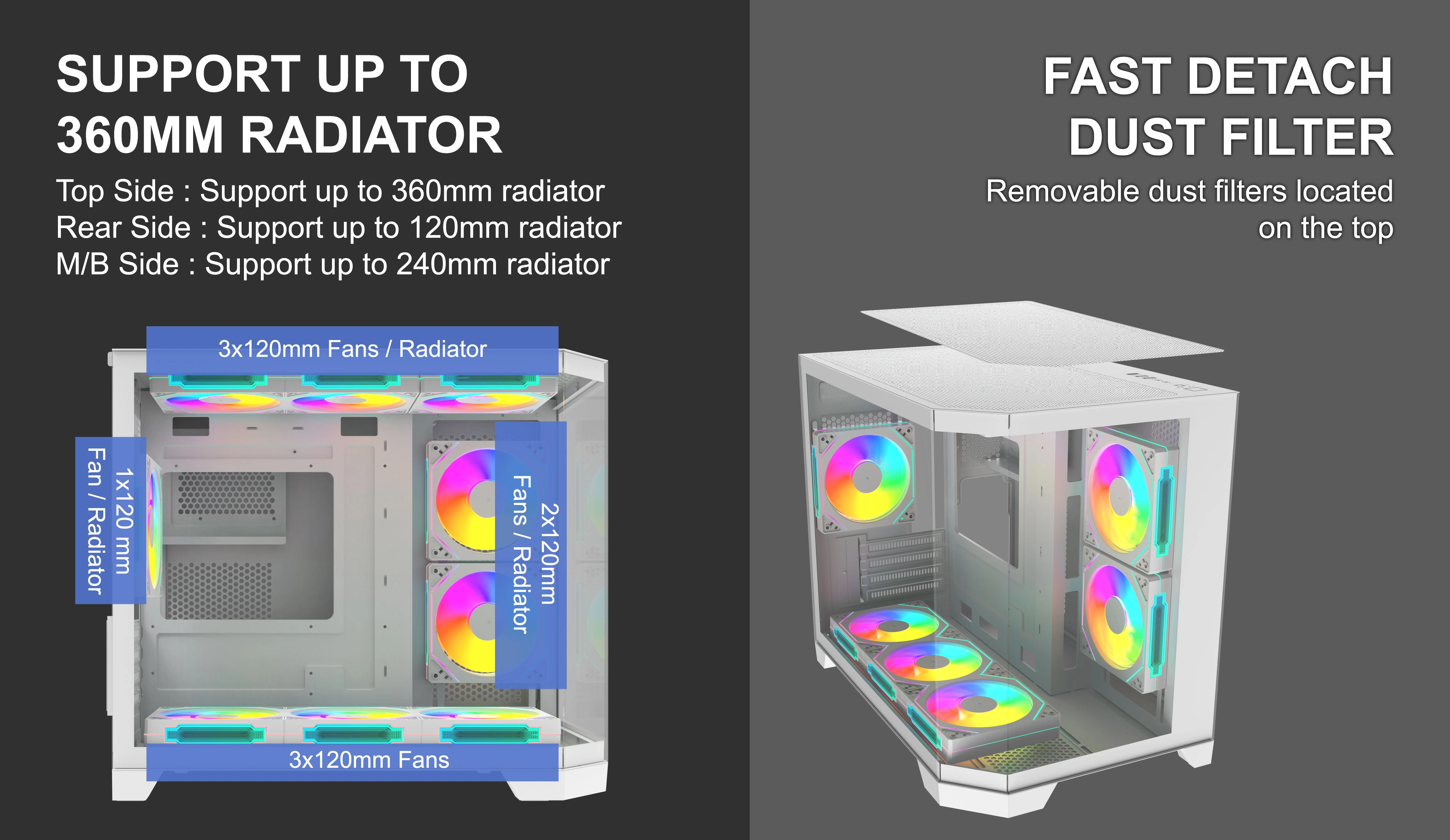 TITAN 3D PRO WHITE M-ATX CASE