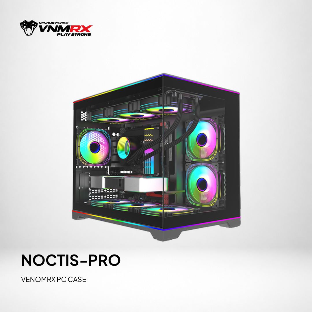 NOCTIS PRO BLACK M-ATX CASE TWIN ARGB LED BAR
