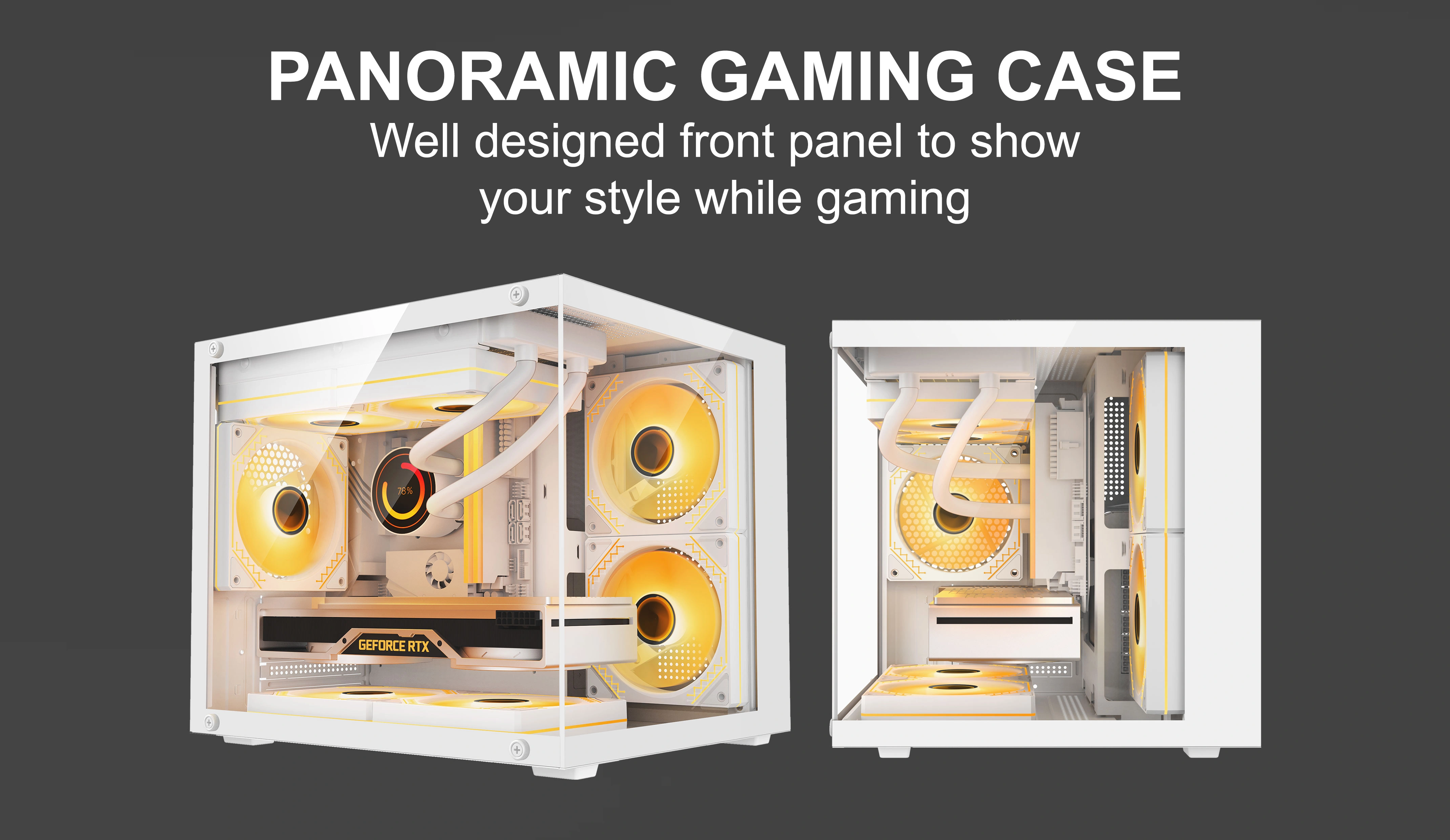 TIGER ESPORT WHITE M-ATX CASE INCLUDE 3 FAN ARGB