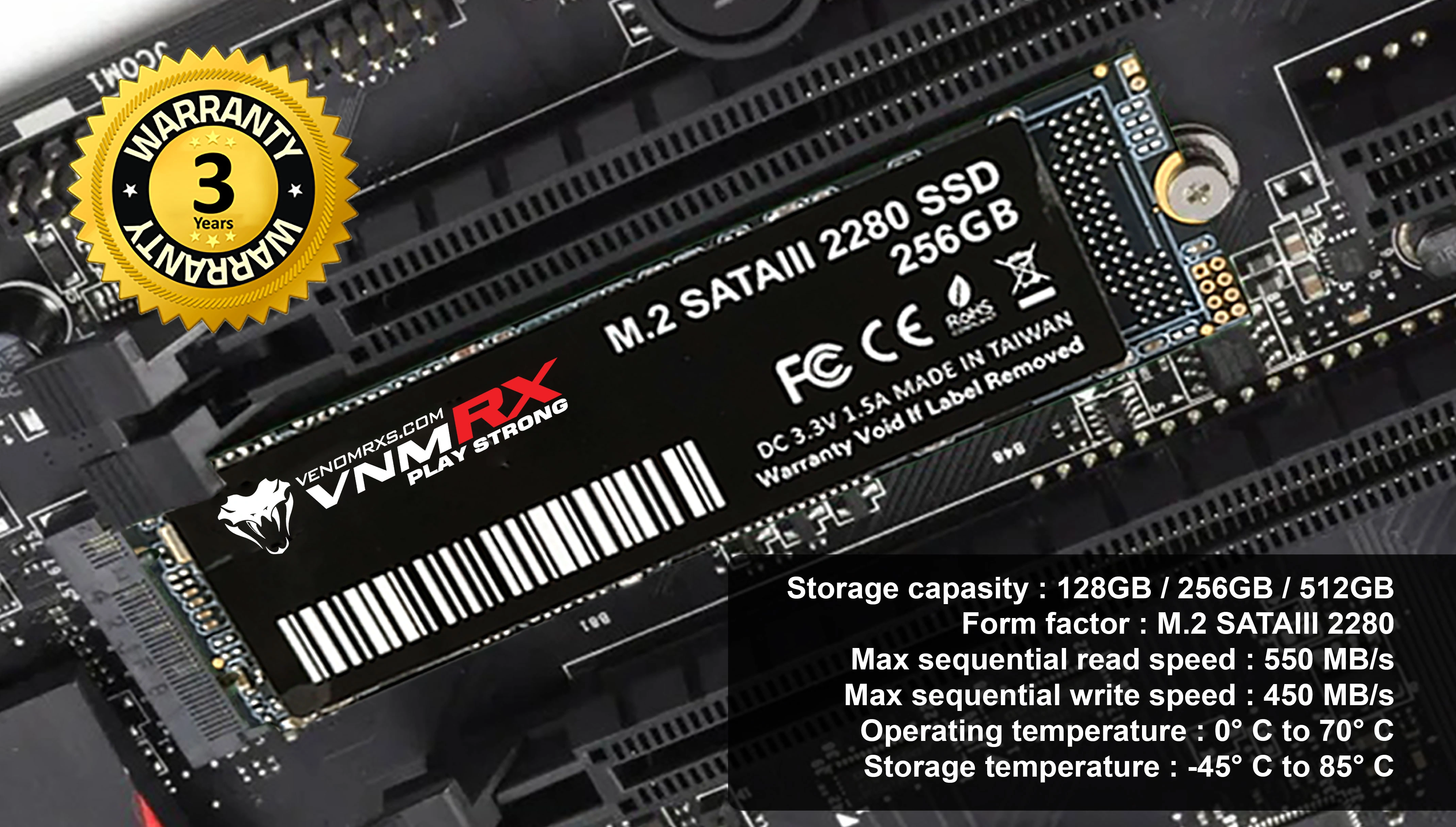 M.2 SATA SSD 256GB