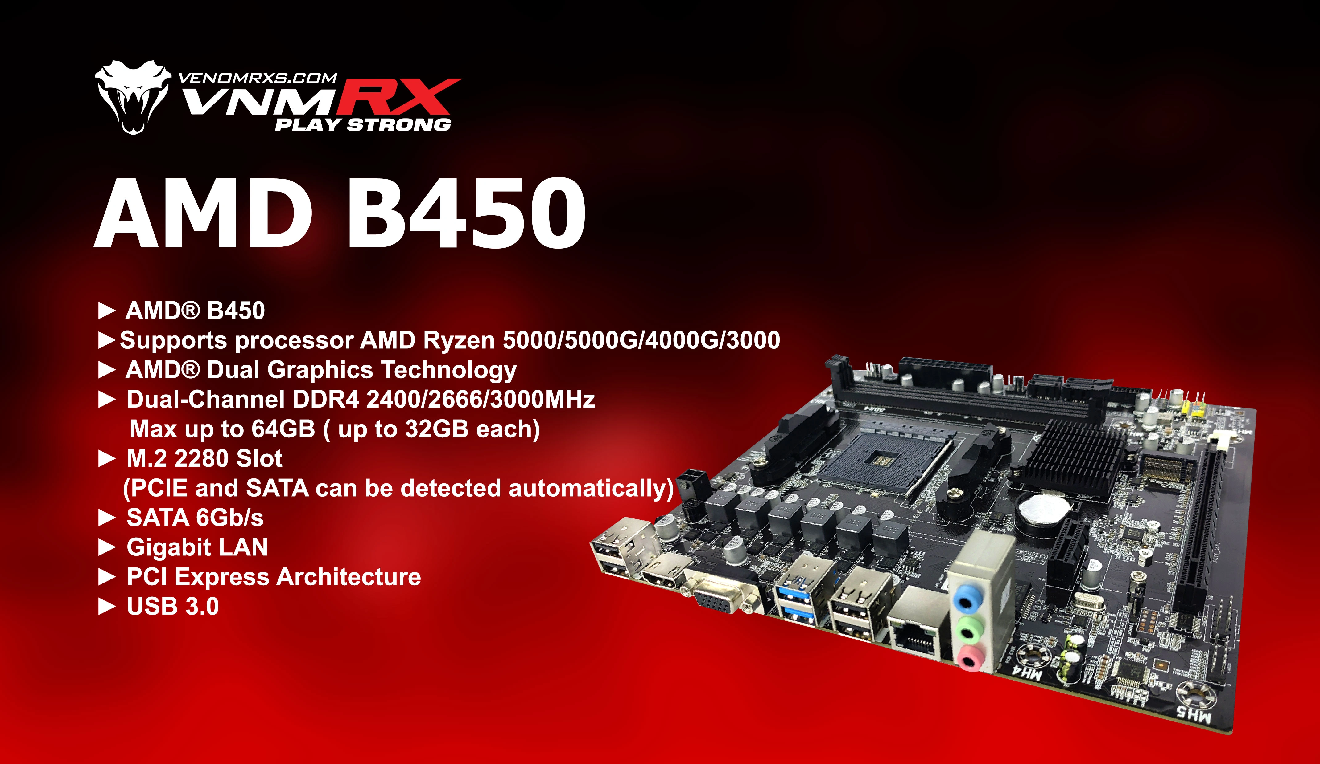 MOTHERBOARD AMD B450