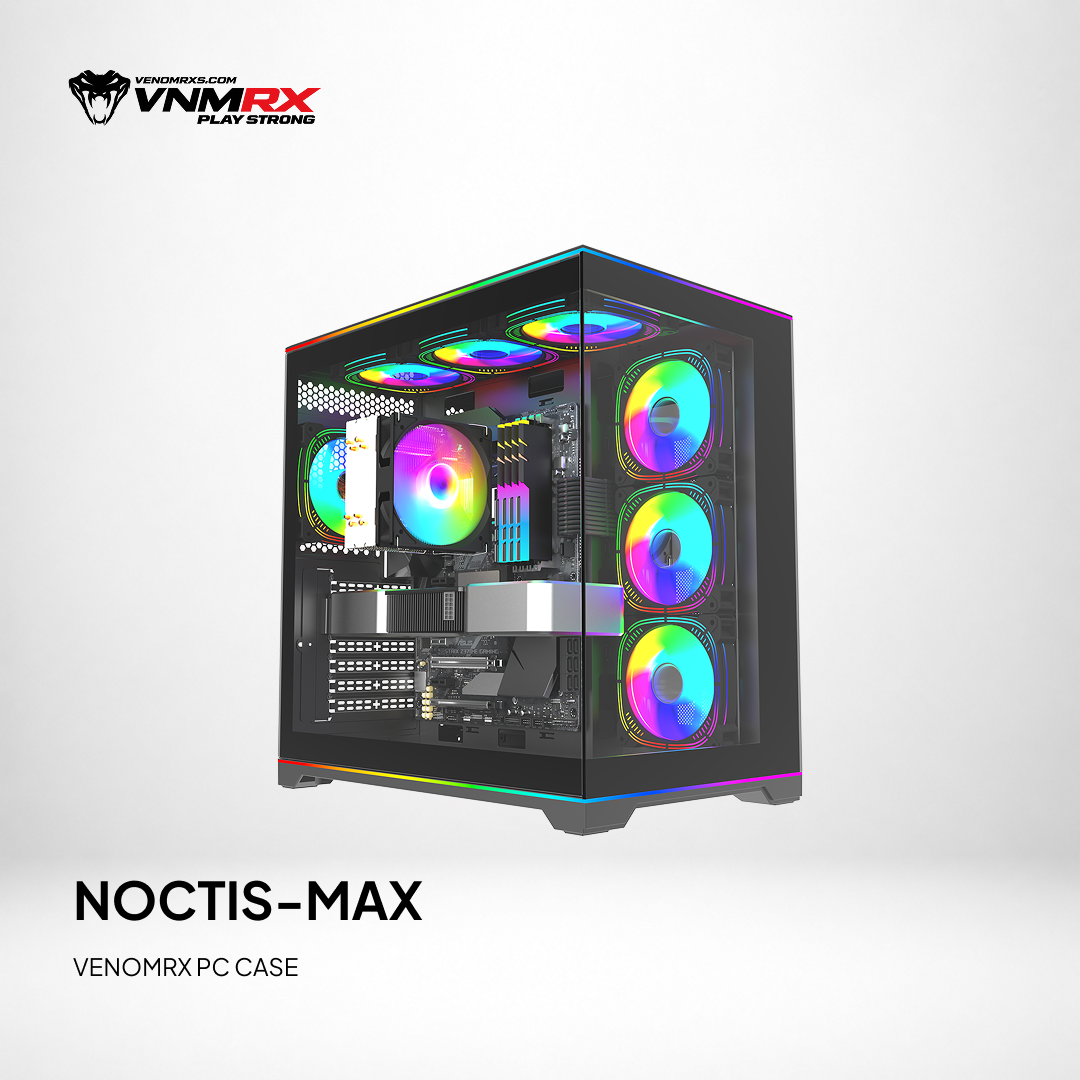 NOCTIS MAX BLACK ATX CASE TWIN ARGB LED BAR