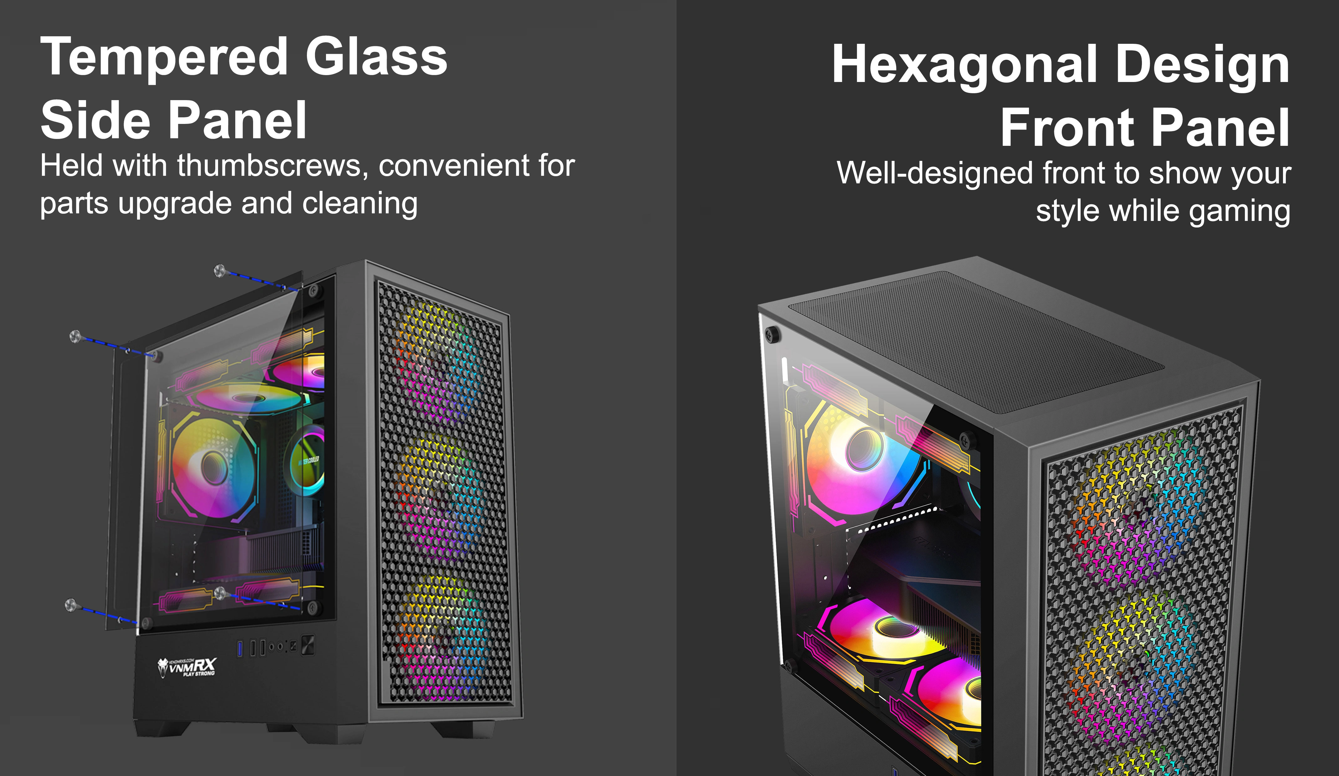 ULTIMA M-ATX CASE INCLUDE 3 FIXED RGB