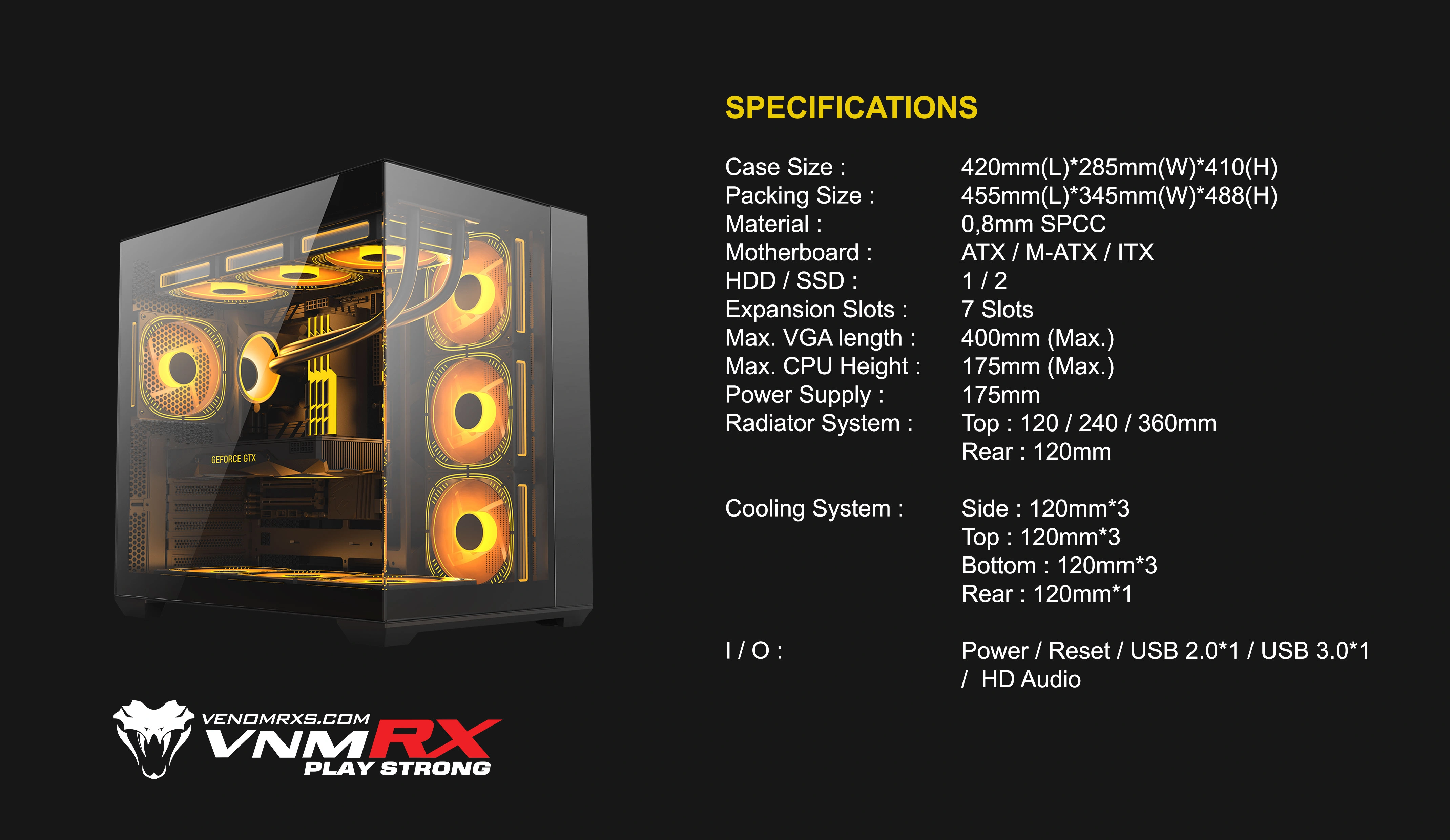 DAEMON S9 BTF BLACK ATX CASE