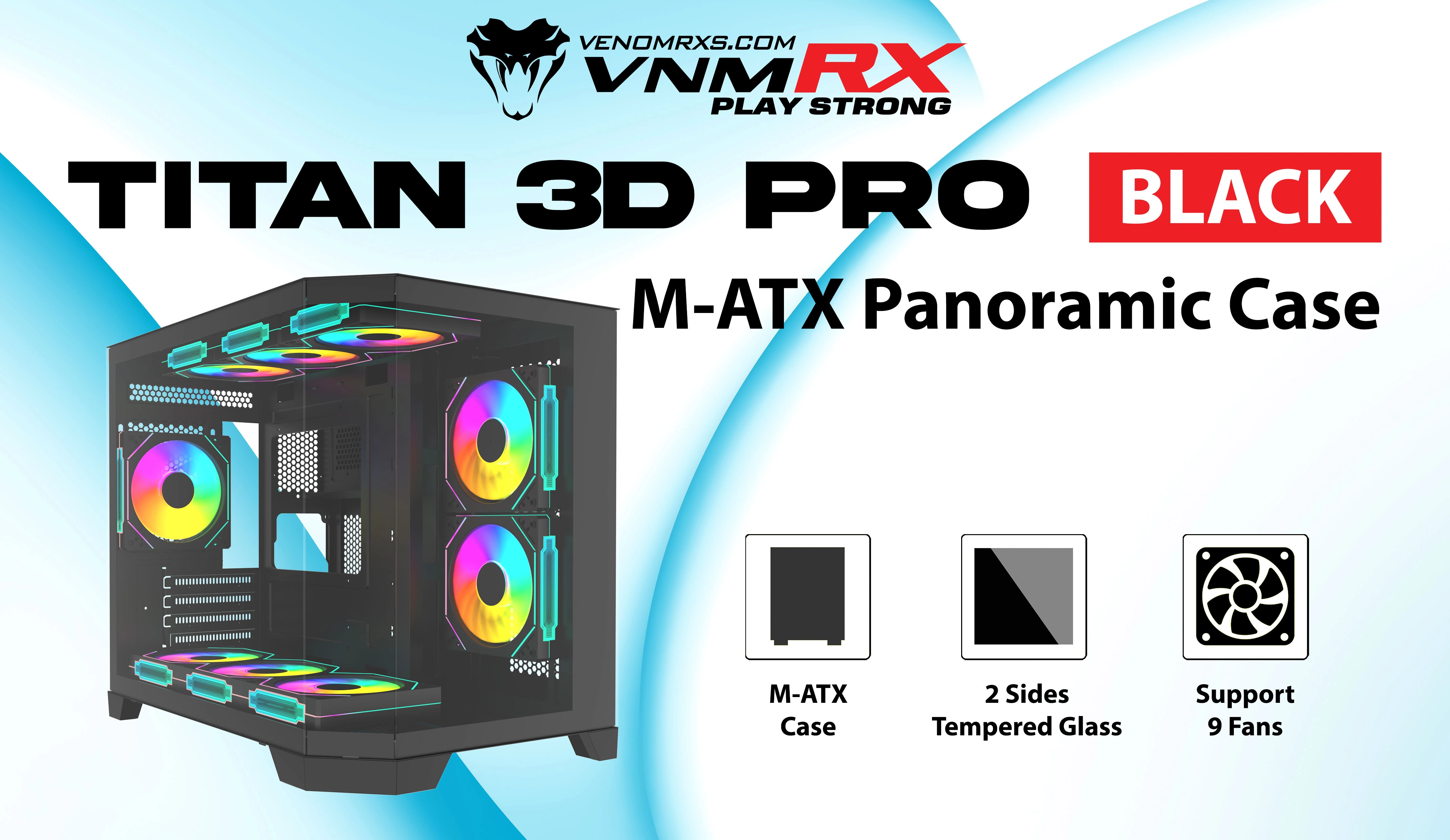 TITAN 3D PRO BLACK M-ATX CASE