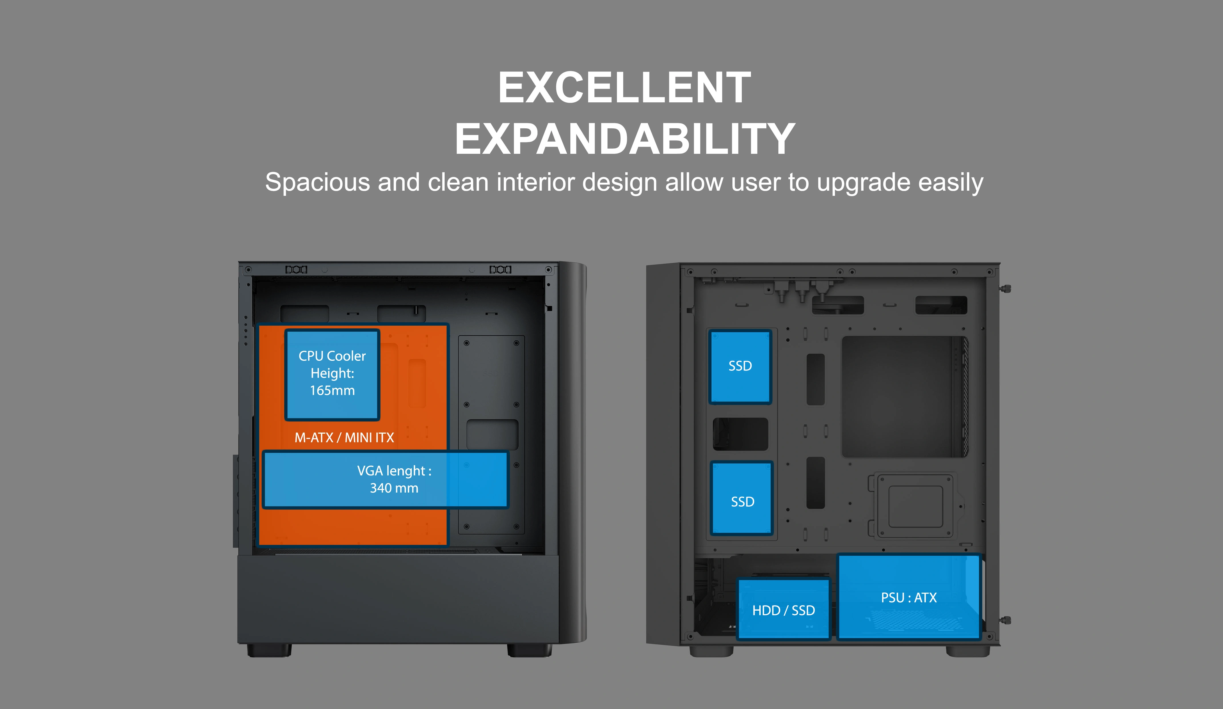 RIO M-ATX CASE INCLUDE 3 FAN ARGB
