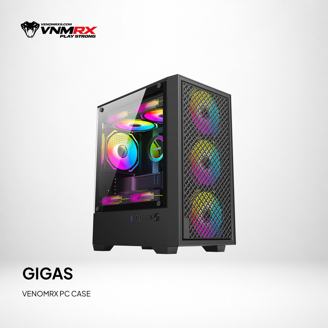 GIGAS M-ATX CASE INCLUDE 3 FIXED RGB