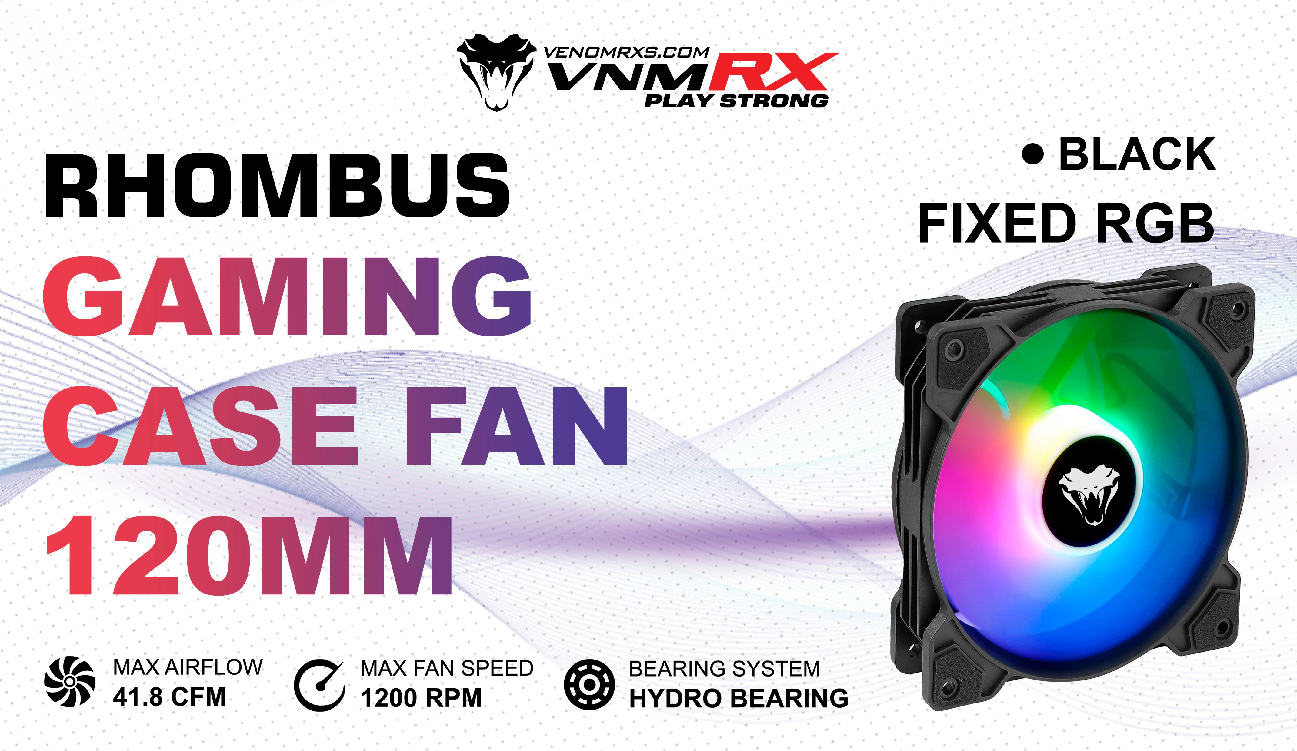 RHOMBUS FIXED RGB FAN CASE BLACK