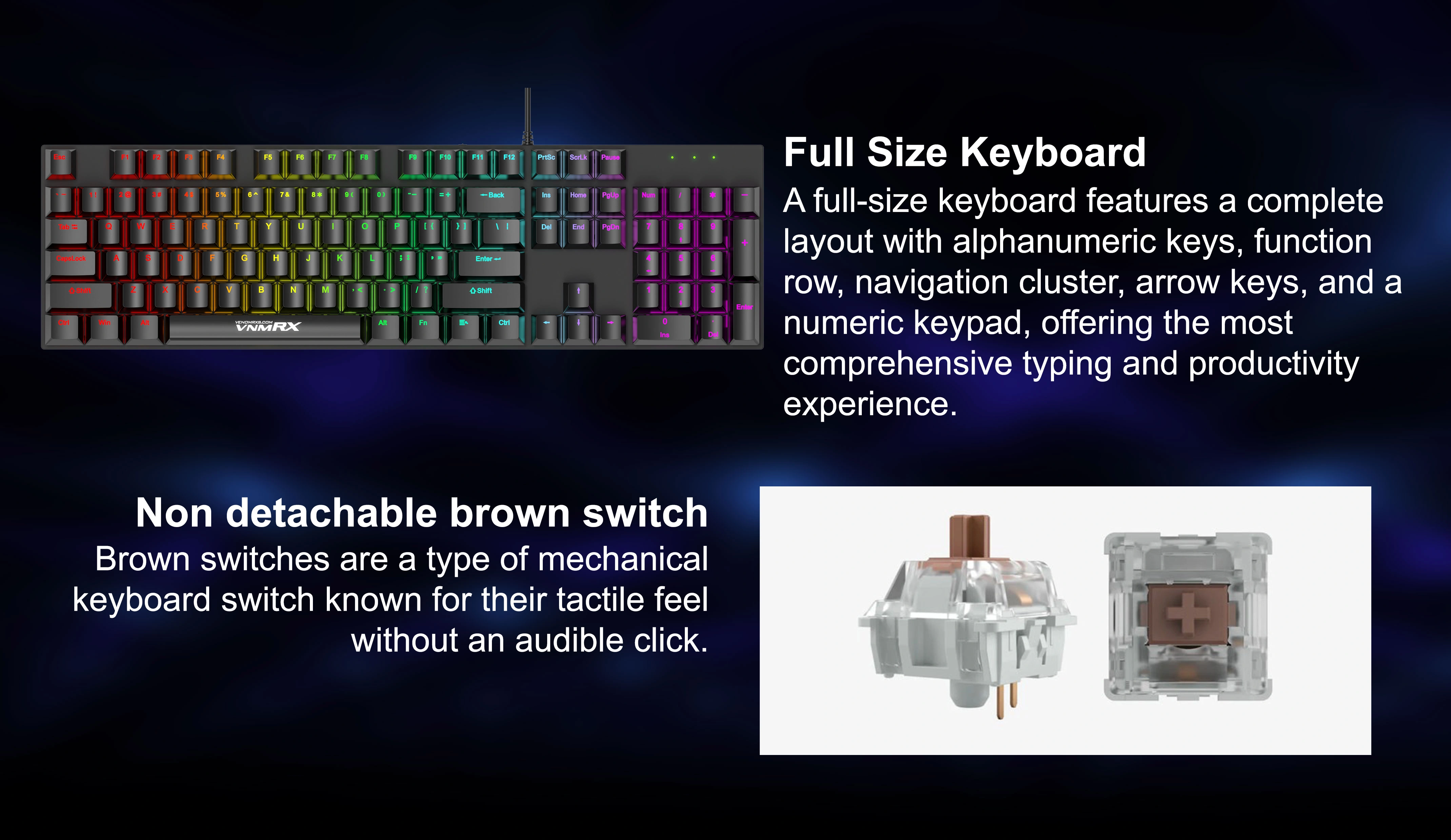 TRON FULL SIZE WIRED MECHANICAL KEYBOARD BLACK