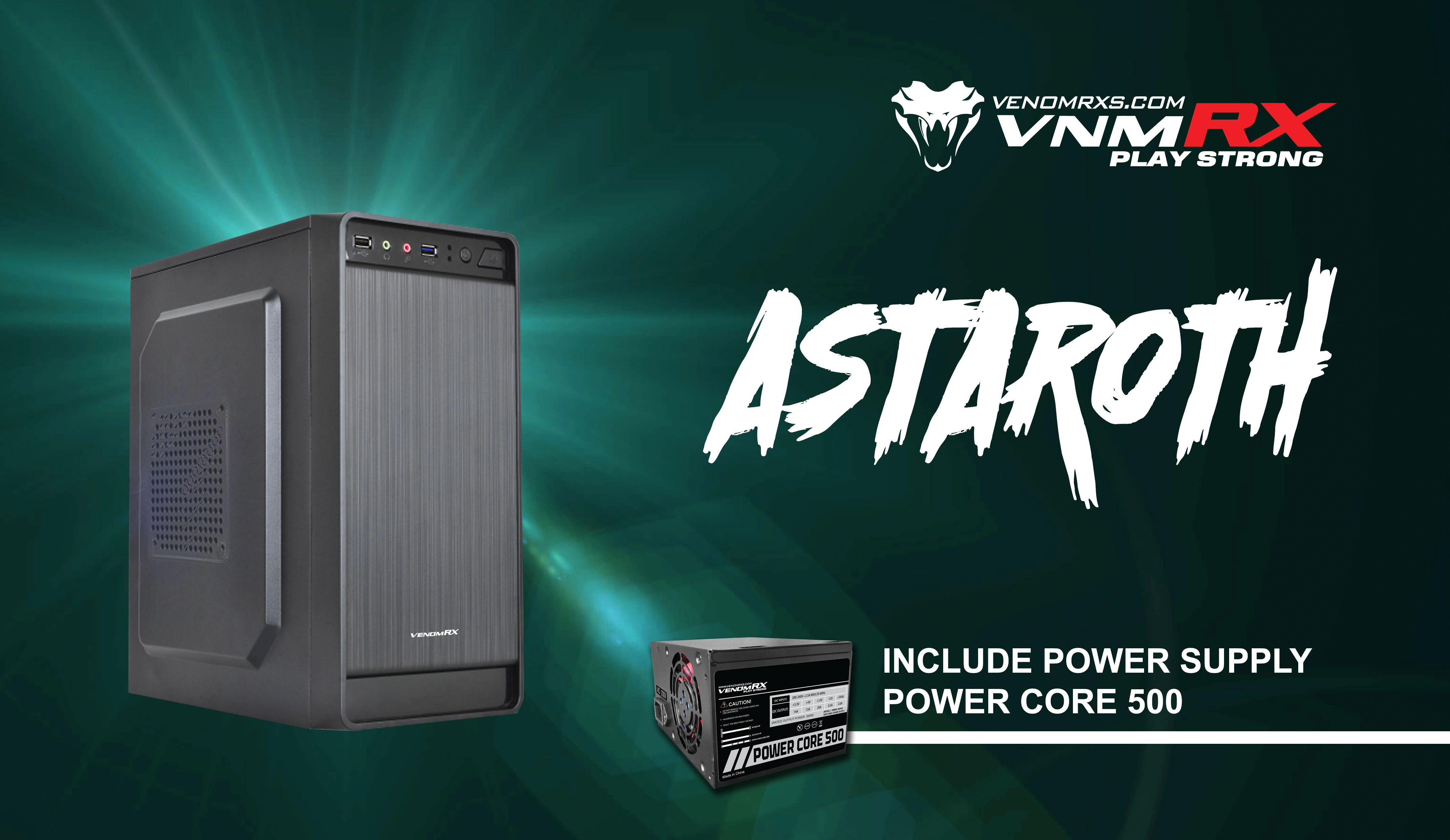 ASTAROTH M-ATX CASE INCLUDE PSU POWERCORE 500