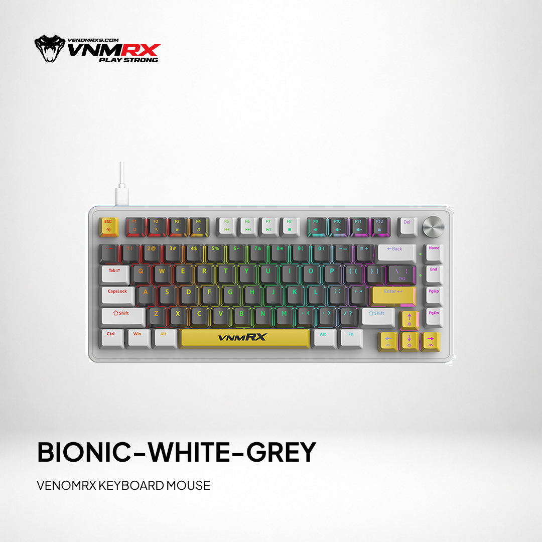 BIONIC 75% WIRED MECHANICAL KEYBOARD BLACK/WHITE